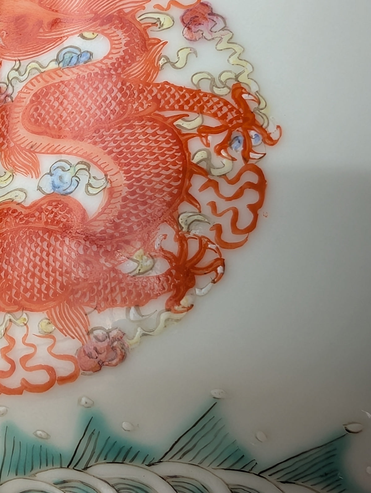 Chinese antique 'Dragon and Phoenix Roundel' Bowls, Guangxu Mark, Late Qing / Republic #2931