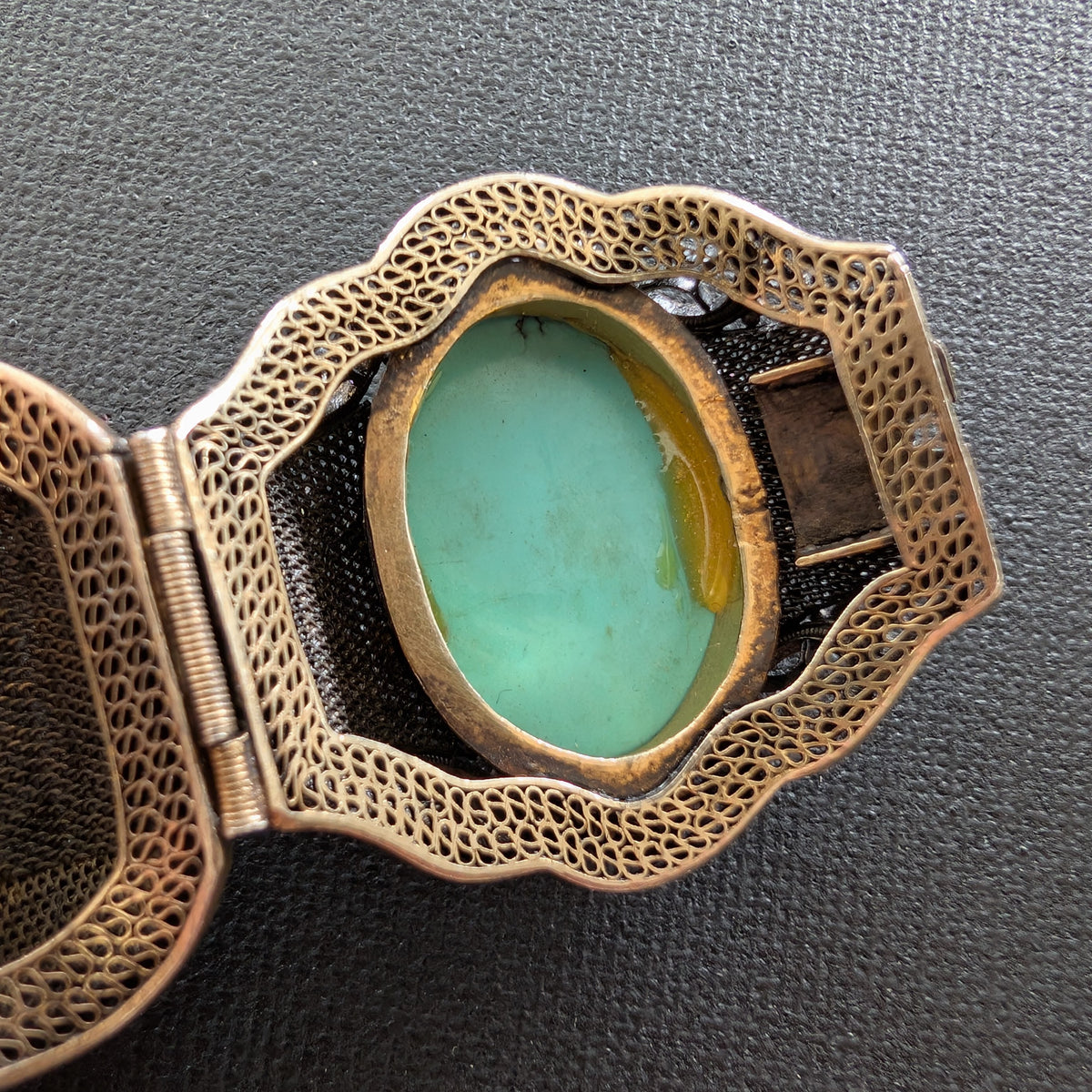 Chinese filigree handmade silver jewelry bracelet with natural turquoise #2926