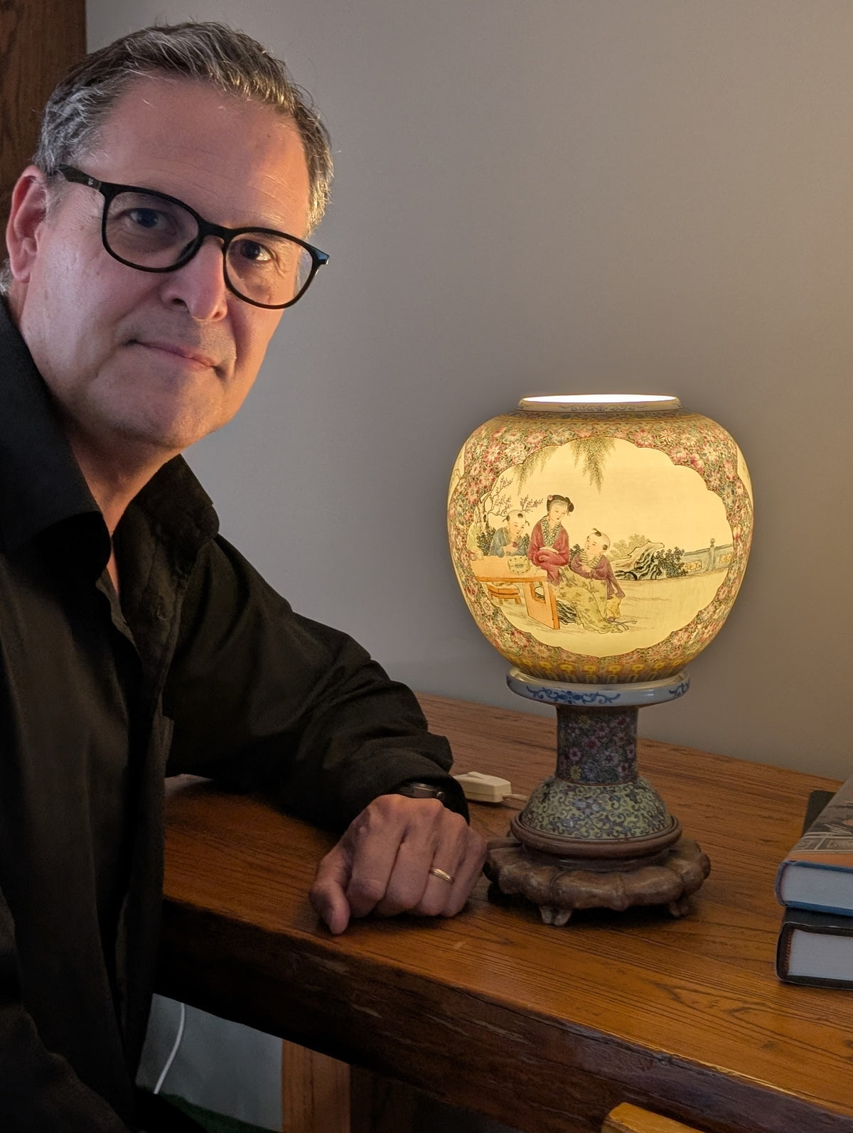 Vintage Chinese porcelain lantern from the 1950's #2965