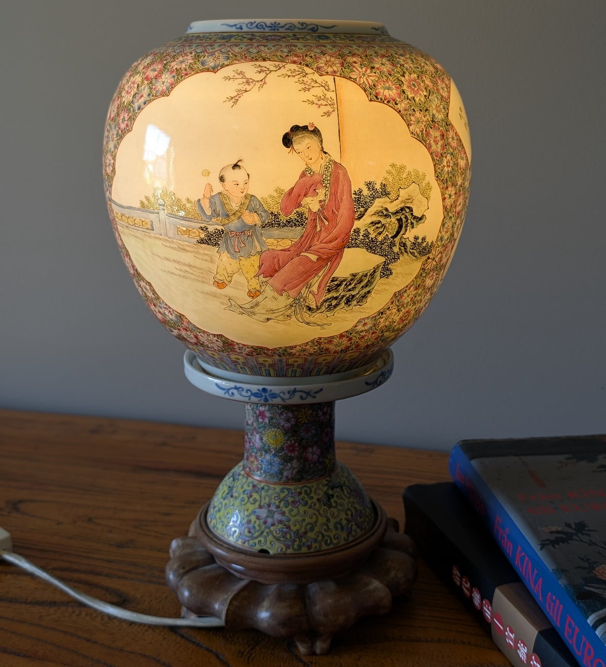 Vintage Chinese porcelain lantern from the 1950's #2965