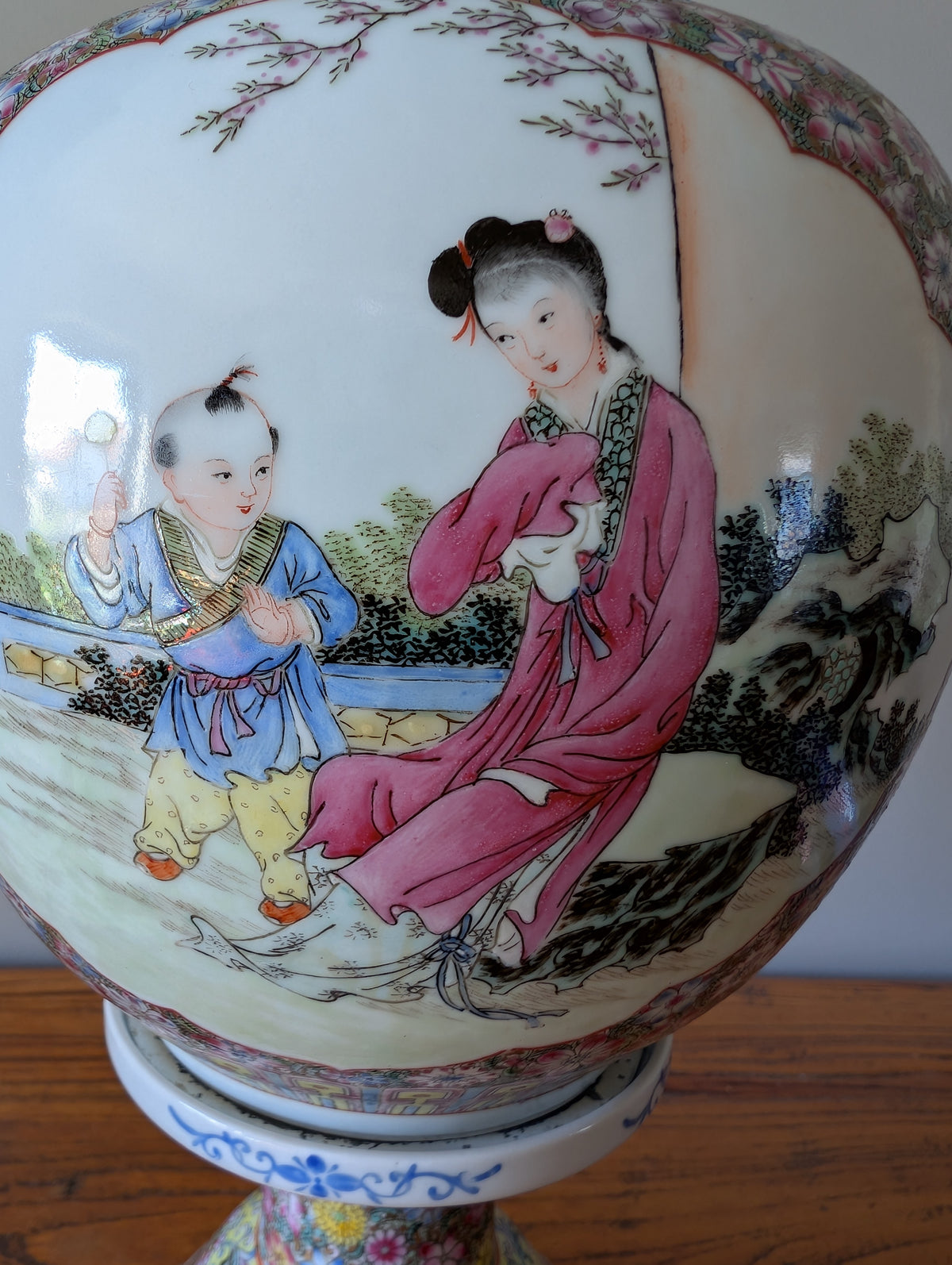 Vintage Chinese porcelain lantern from the 1950's #2965