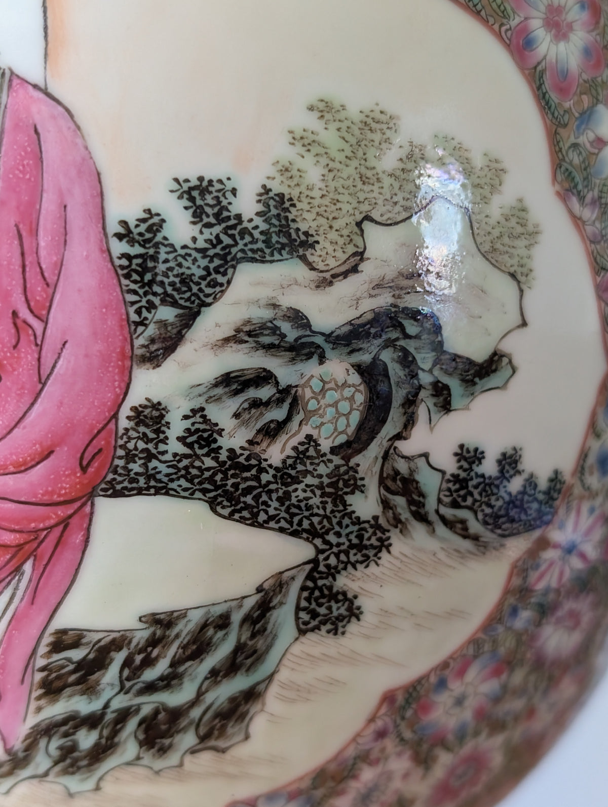 Vintage Chinese porcelain lantern from the 1950's #2965