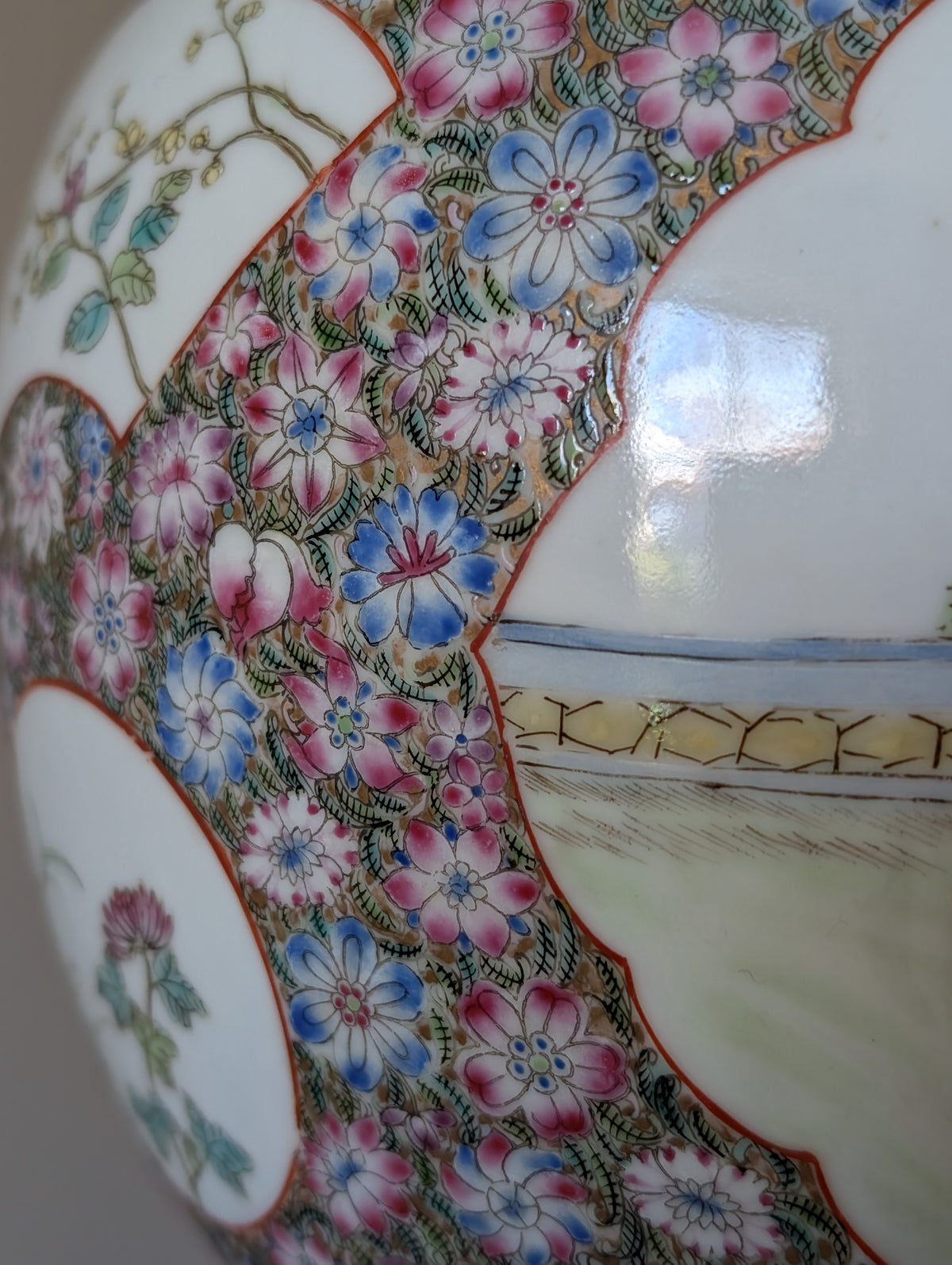 Vintage Chinese porcelain lantern from the 1950's #2965