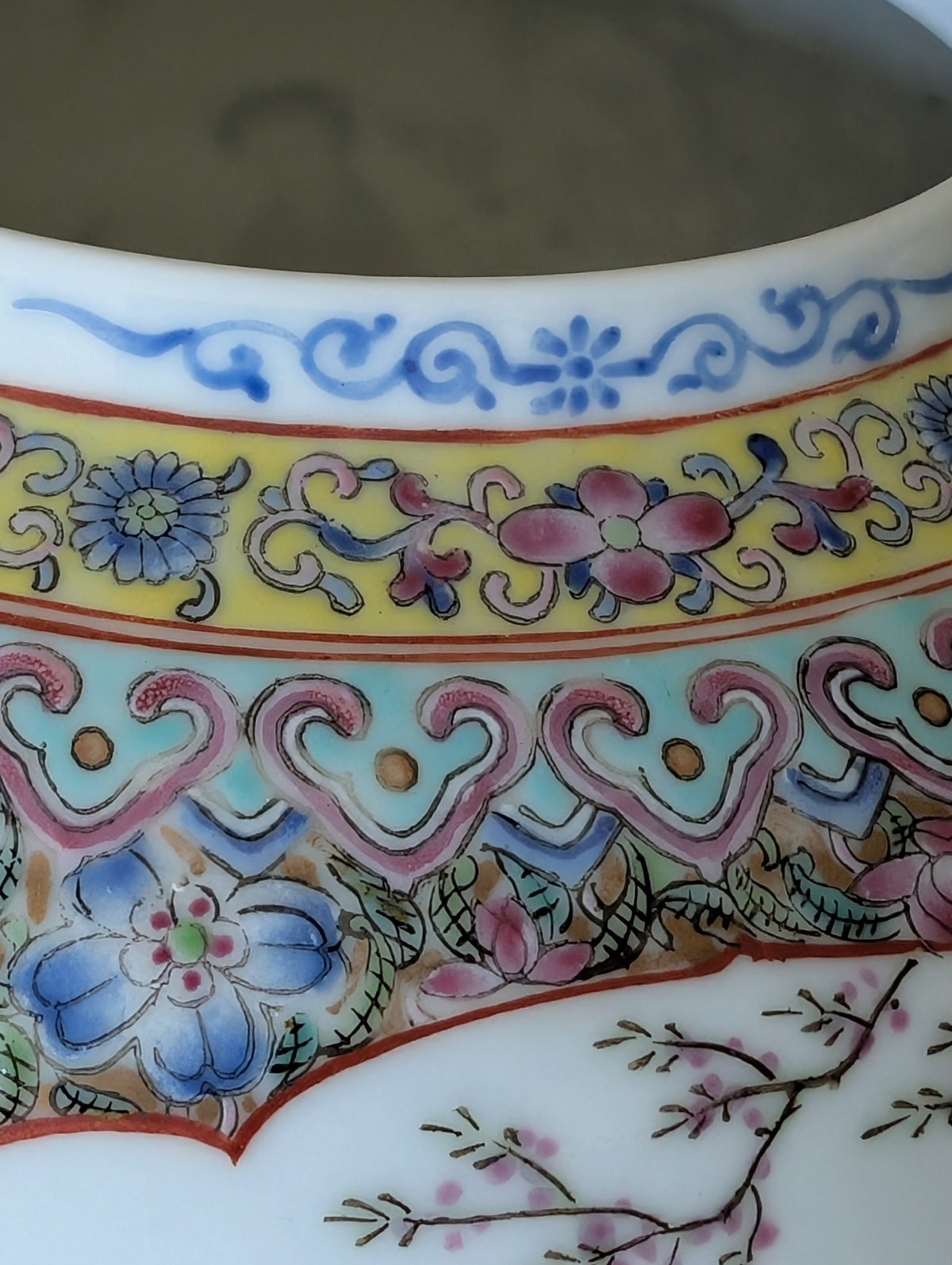 Vintage Chinese porcelain lantern from the 1950's #2965