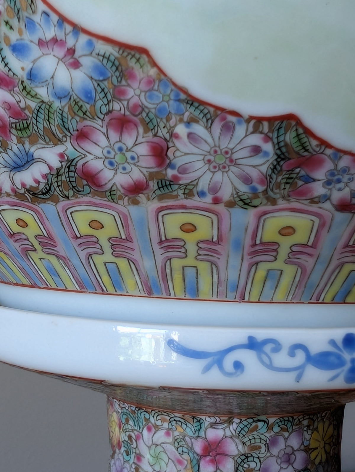Vintage Chinese porcelain lantern from the 1950's #2965