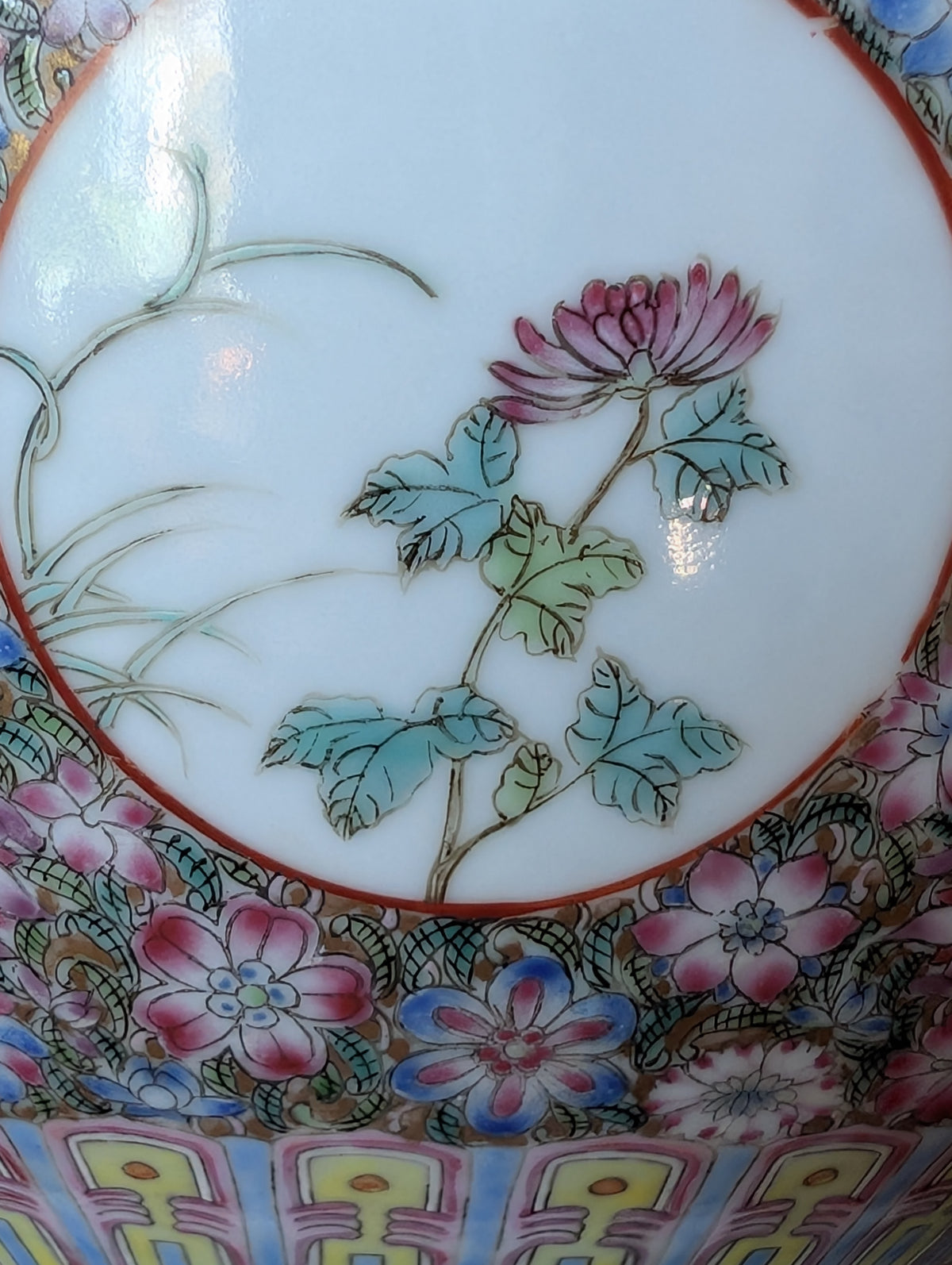 Vintage Chinese porcelain lantern from the 1950's #2965