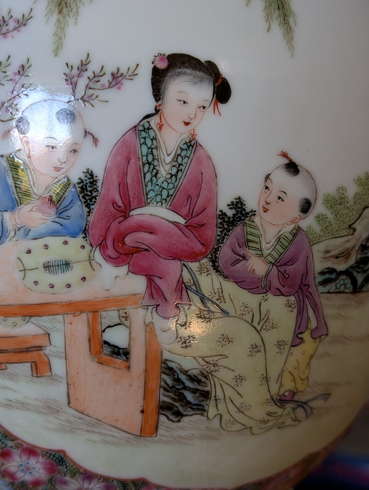 Vintage Chinese porcelain lantern from the 1950's #2965