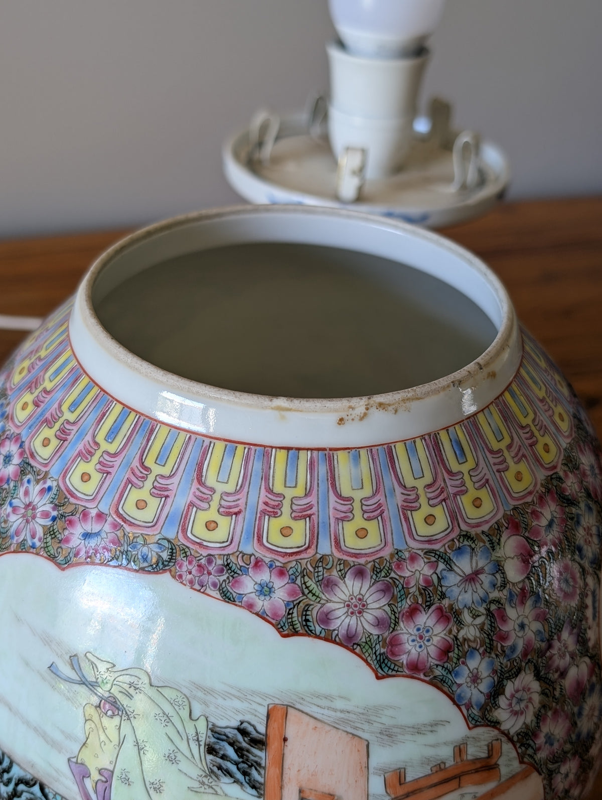 Vintage Chinese porcelain lantern from the 1950's #2965