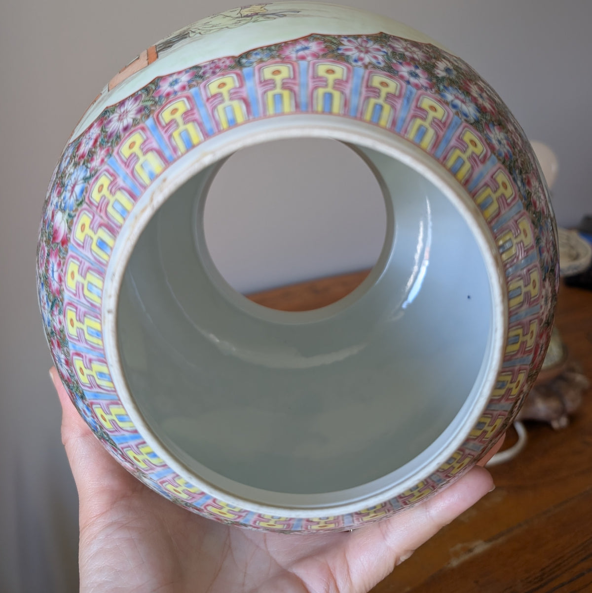 Vintage Chinese porcelain lantern from the 1950's #2965
