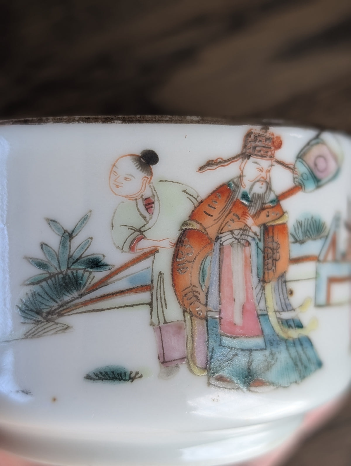 Chinese antique teapot with figure decoration, 19th century #2983