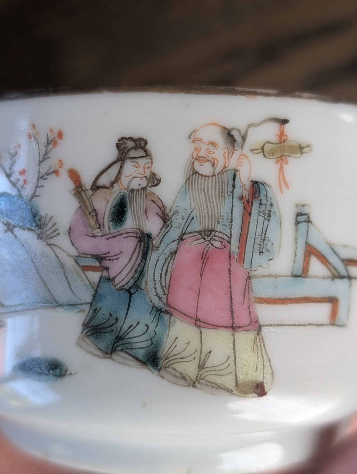 Chinese antique teapot with figure decoration, 19th century #2983