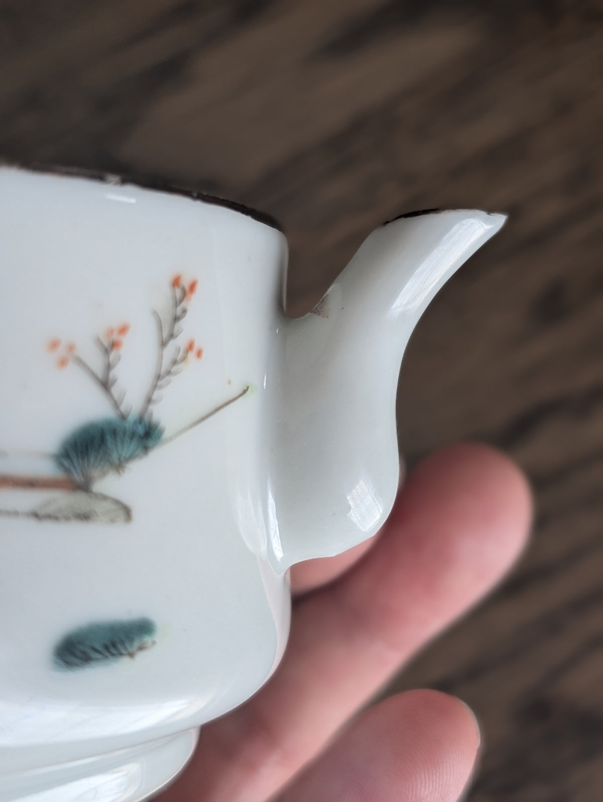 Chinese antique teapot with figure decoration, 19th century #2983