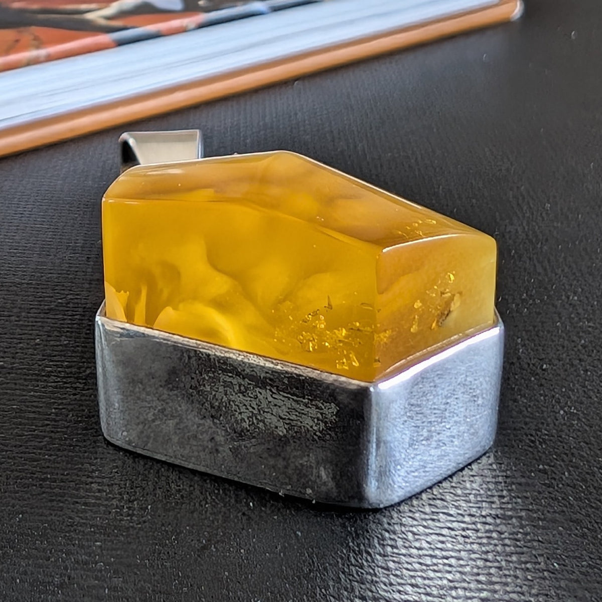 Untreated Natural Baltic Amber With Silver Pendant | Handcrafted in Local Danish Workshop 25g #2987