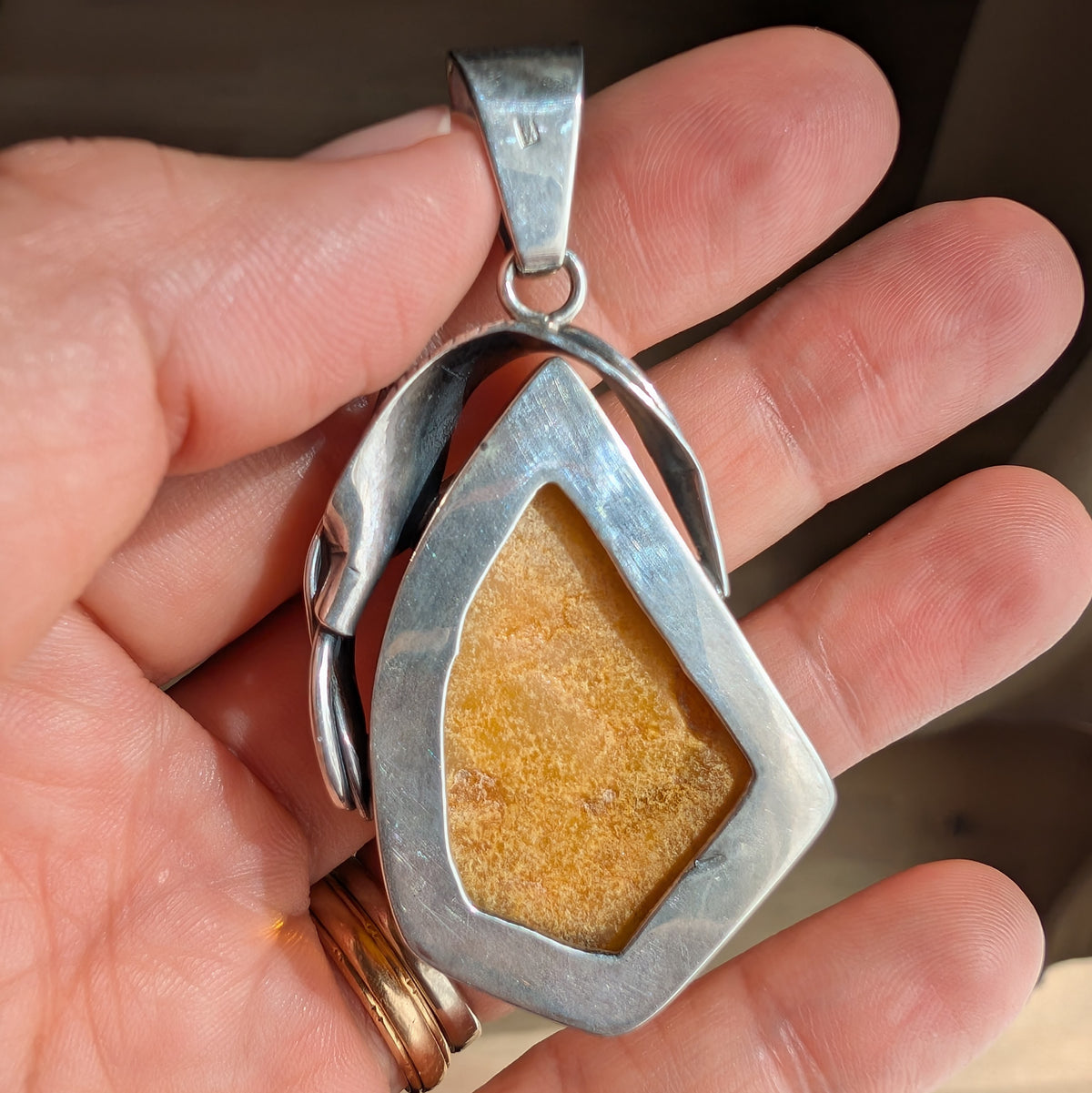 Untreated Natural Baltic Amber With Silver Pendant | Handcrafted in Local Danish Workshop 25g #2987