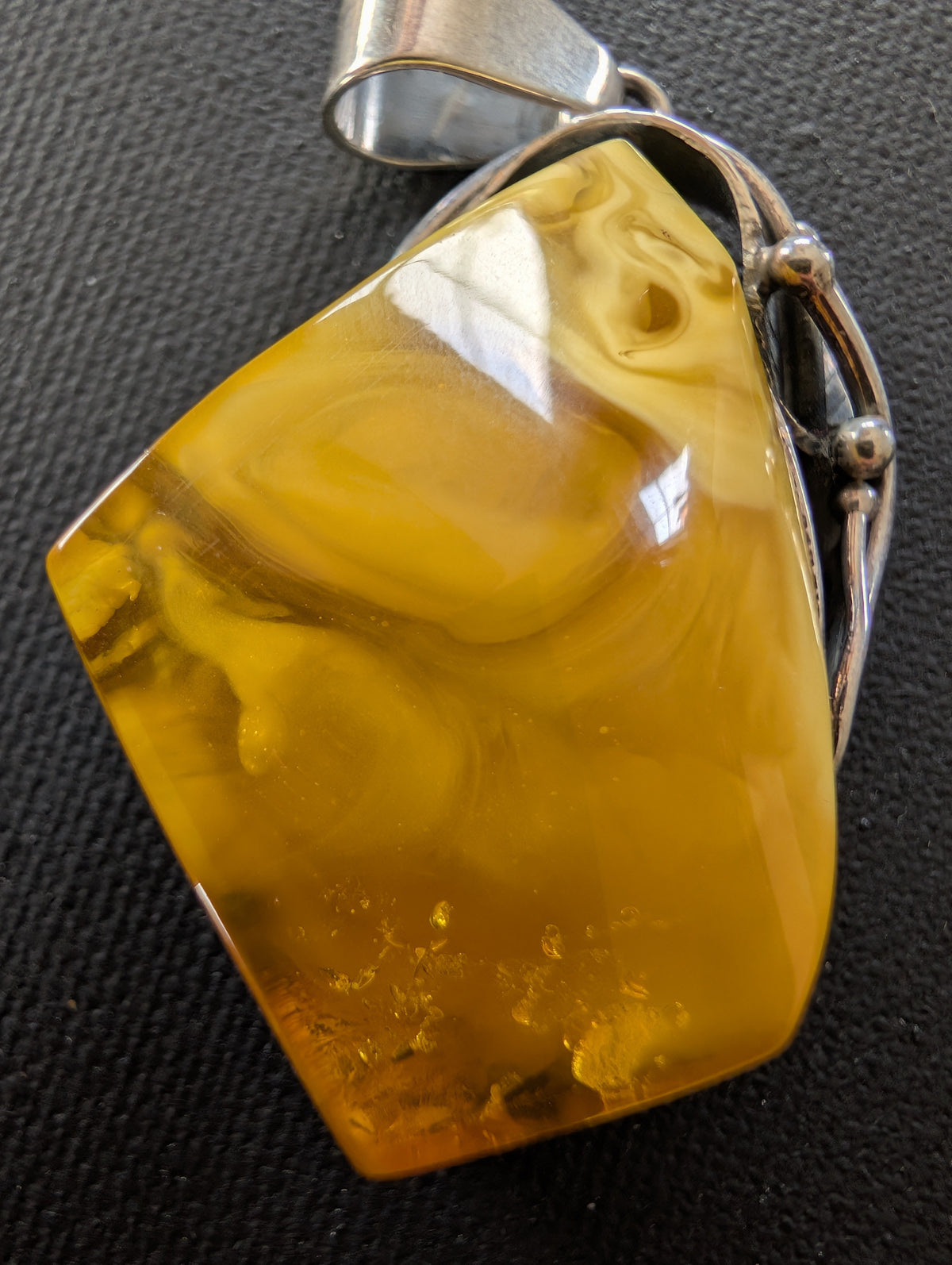 Untreated Natural Baltic Amber With Silver Pendant | Handcrafted in Local Danish Workshop 25g #2987