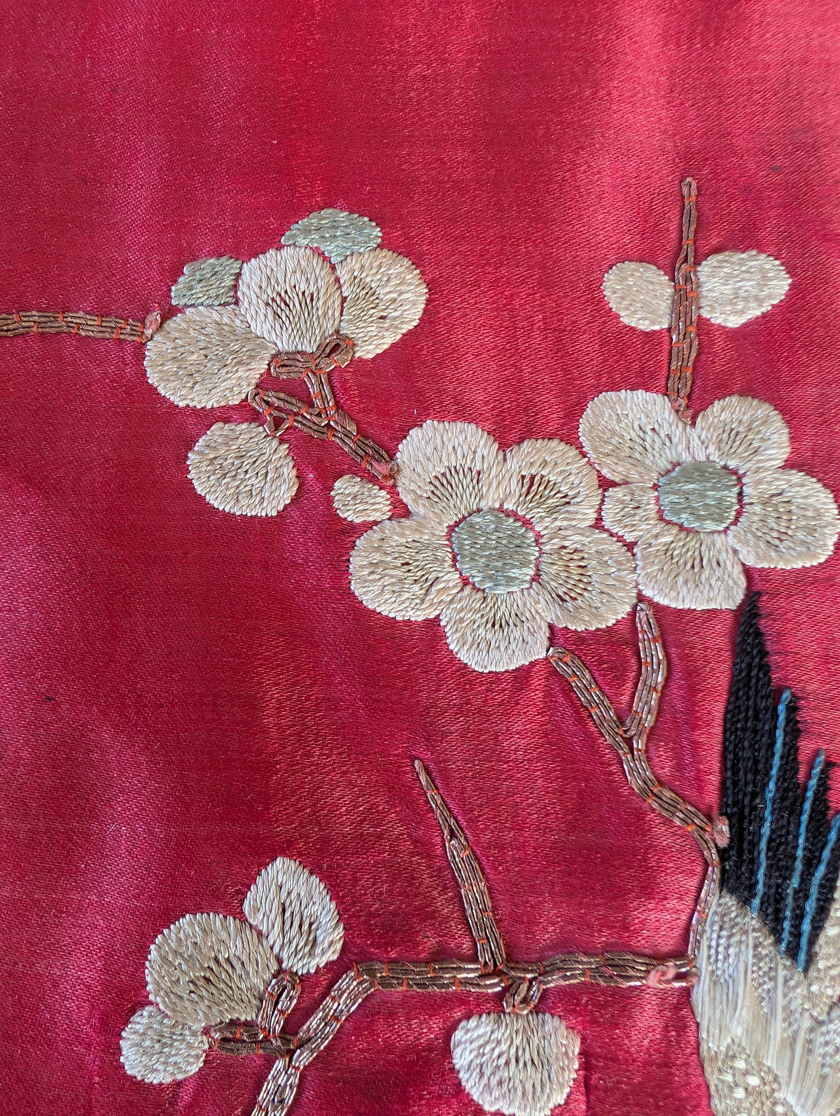 Chinese Antique silk embroidery with figure decoration, Qing Dynasty #2990