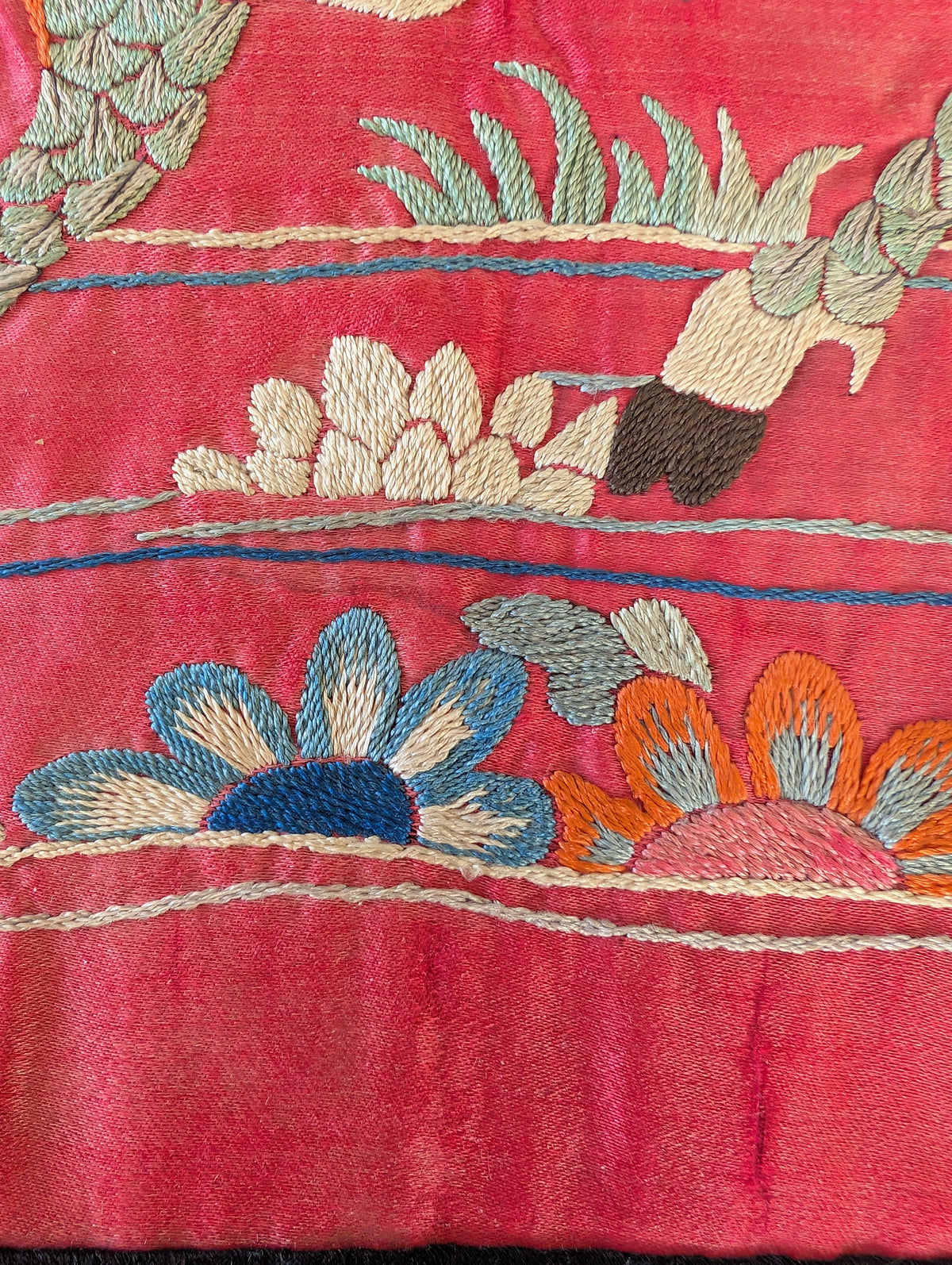 Chinese Antique silk embroidery with figure decoration, Qing Dynasty #2990