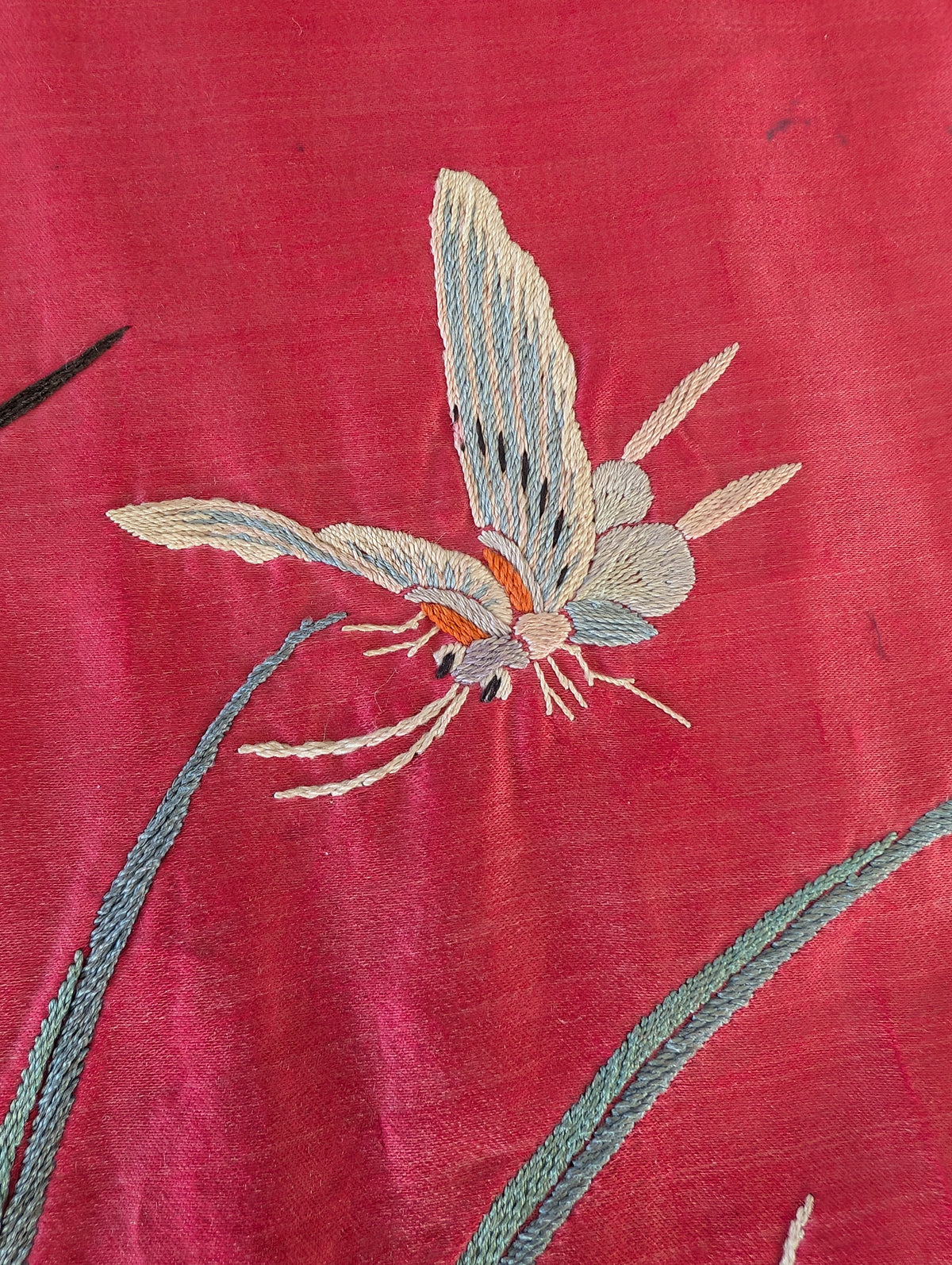 Chinese Antique silk embroidery with figure decoration, Qing Dynasty #2990