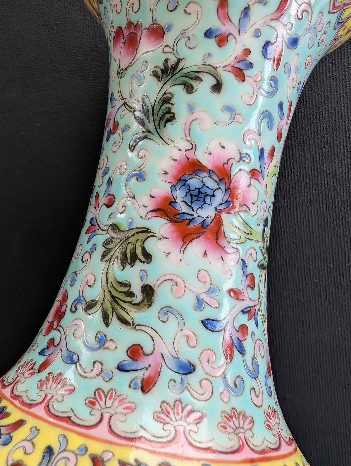 Chinese vintage famille rose vase, 张生煮海 1950-1970's #2991