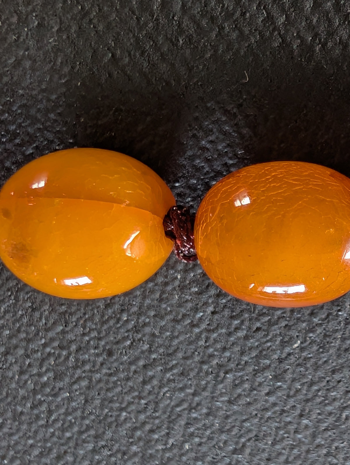 Natural Amber necklace antique from Denmark baltic amber egg yolk 20.42g #2992