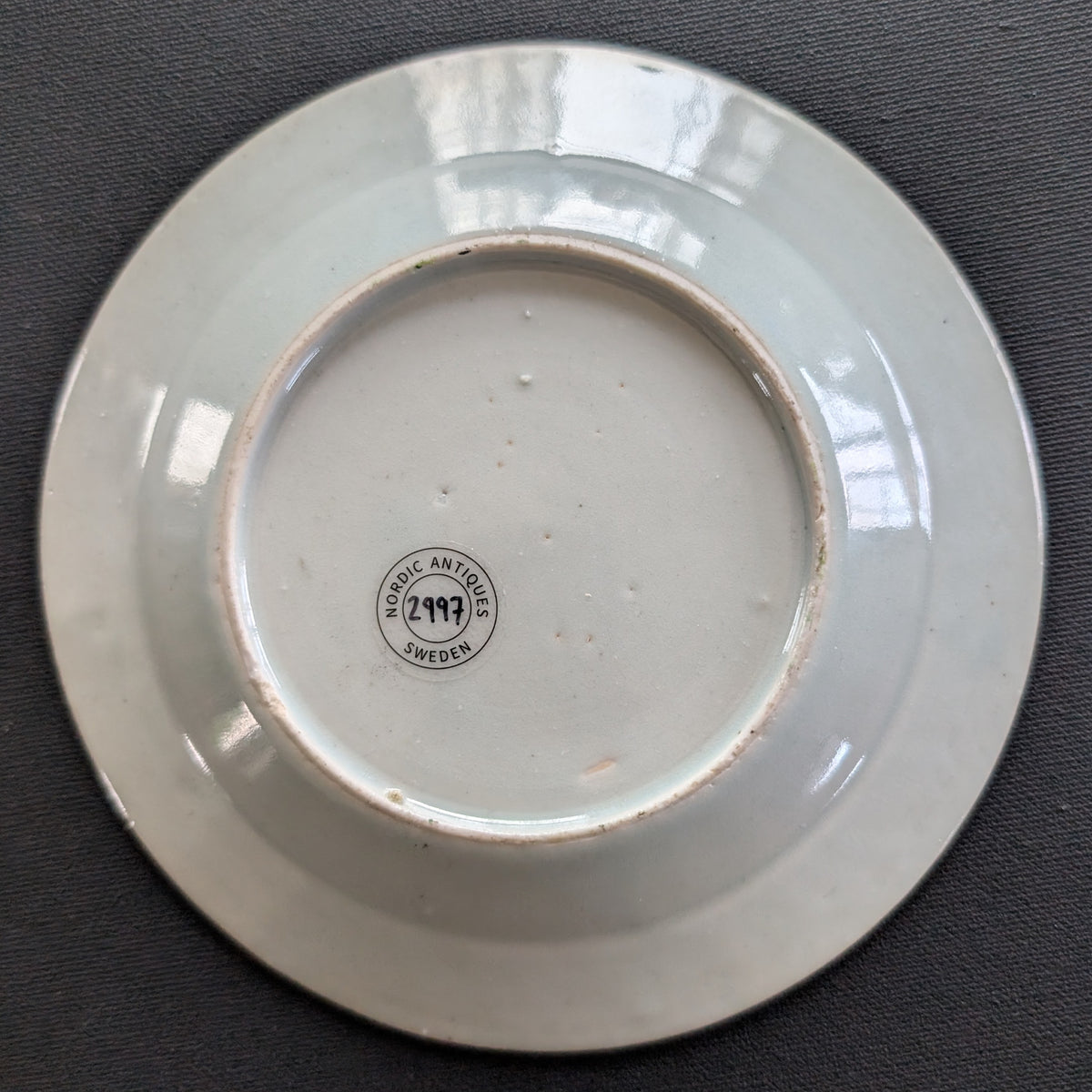Antique Chinese mandarin plate with children, 18th c, Qianlong period #2997