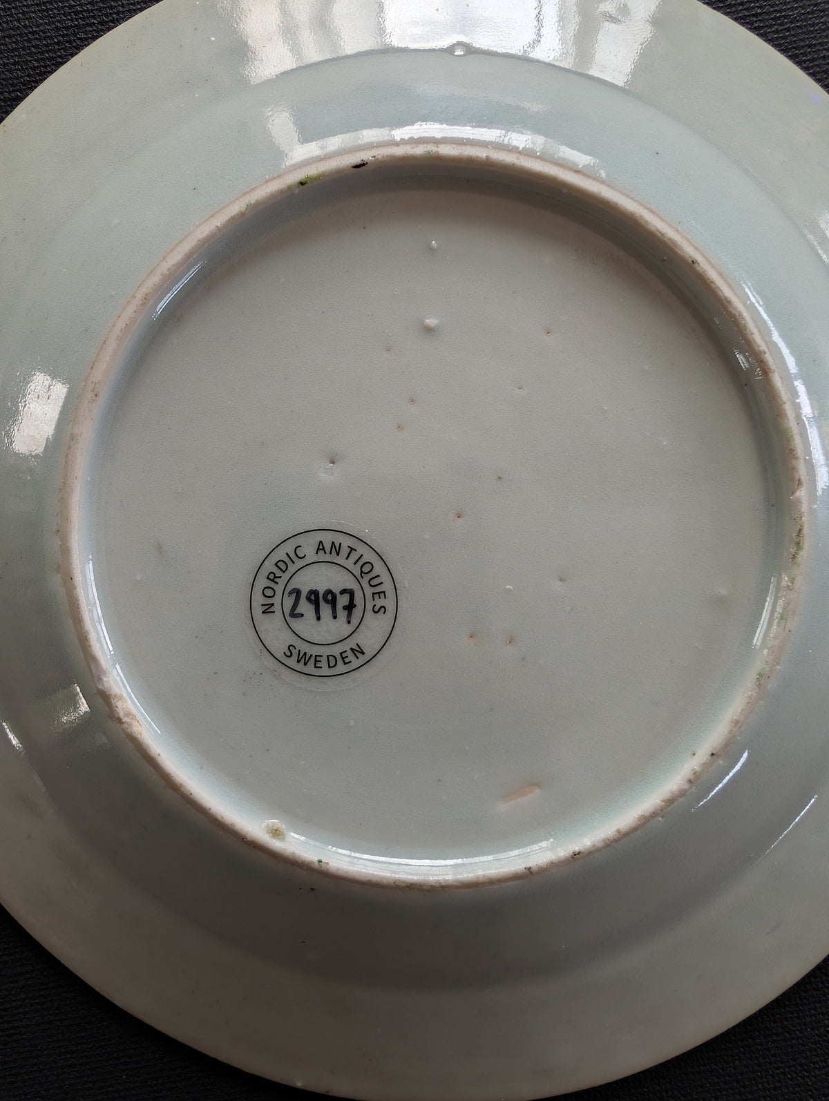 Antique Chinese mandarin plate with children, 18th c, Qianlong period #2997