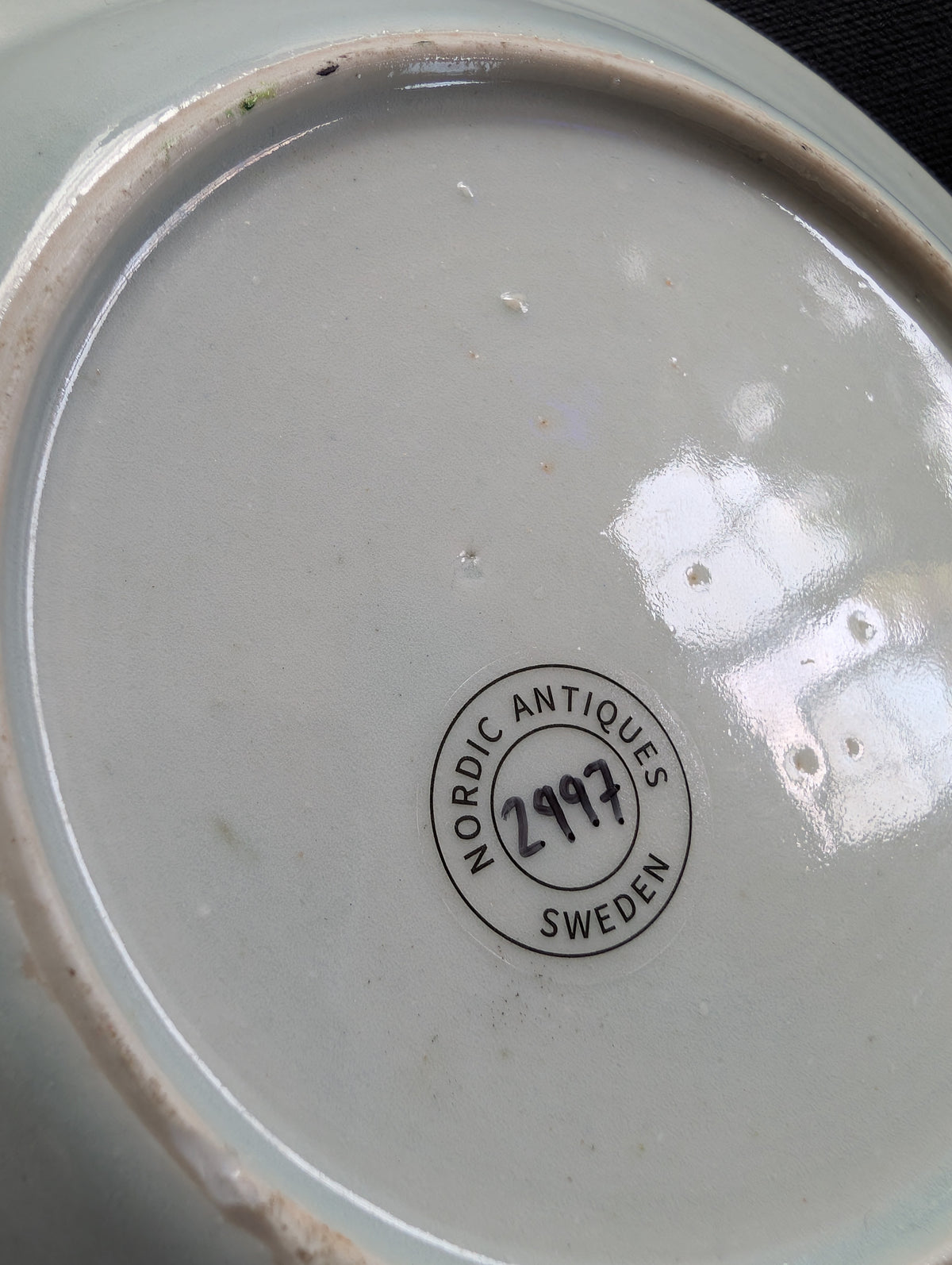 Antique Chinese mandarin plate with children, 18th c, Qianlong period #2997
