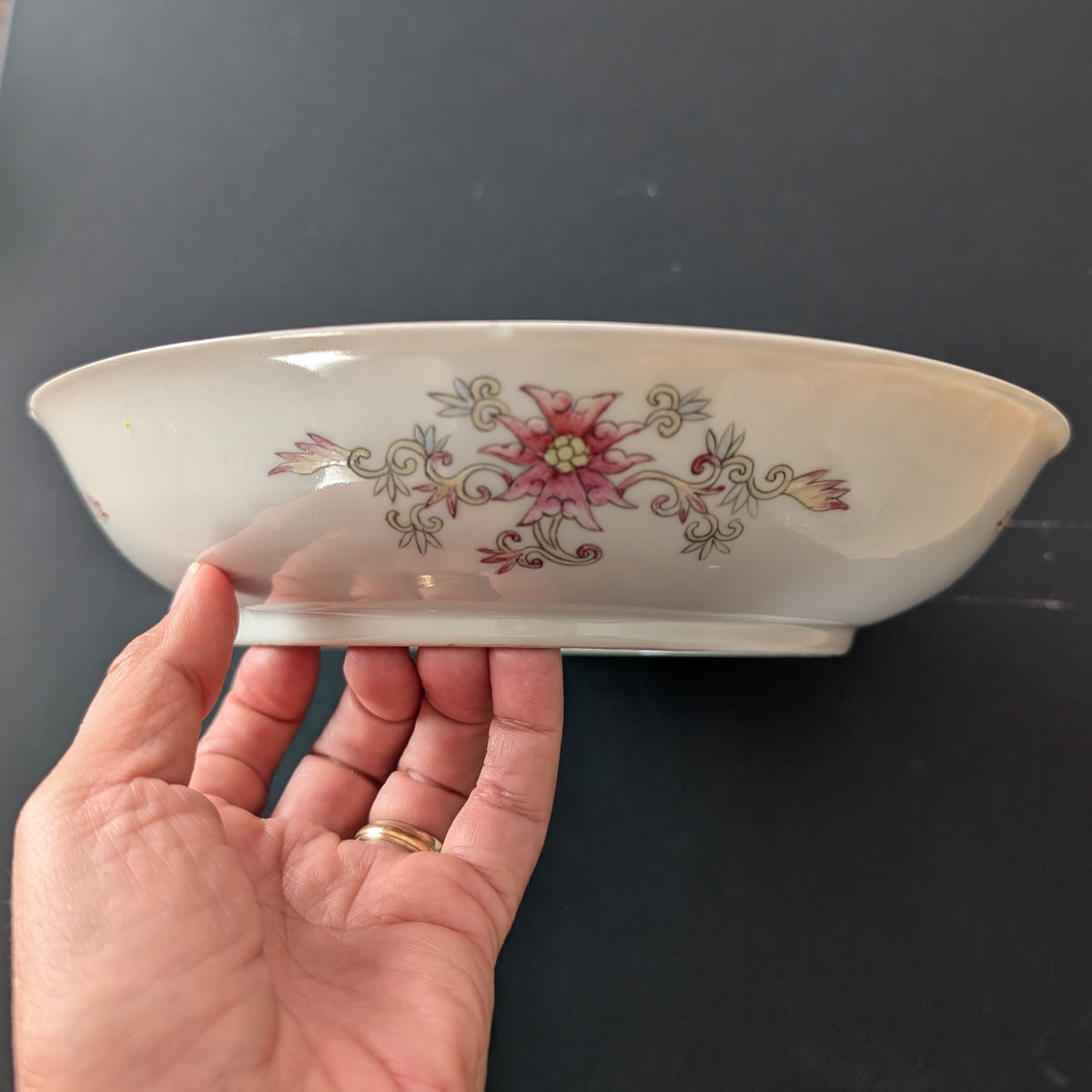 Chinese antique deep mouth yellow ground "birthday plate", Guangxu Mark & Period #3005