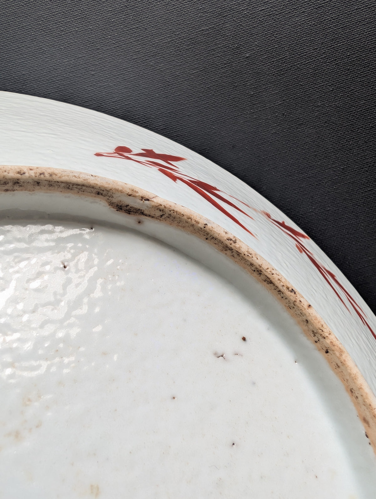 Chinese antique pink ground phoenix charger, 19th c #3006