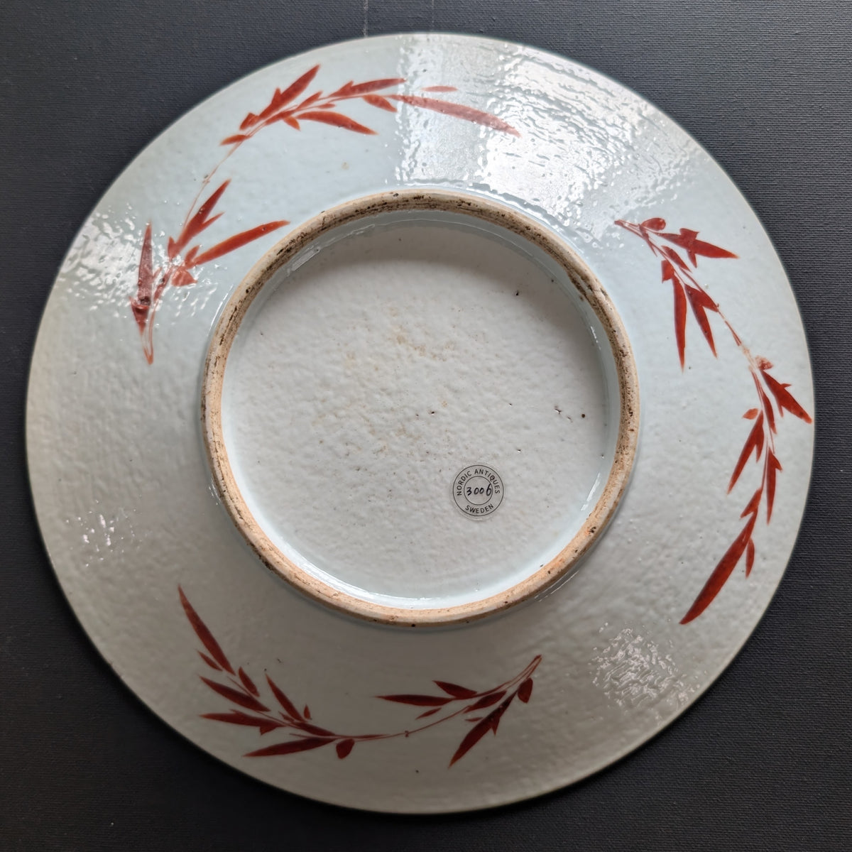 Chinese antique pink ground phoenix charger, 19th c #3006