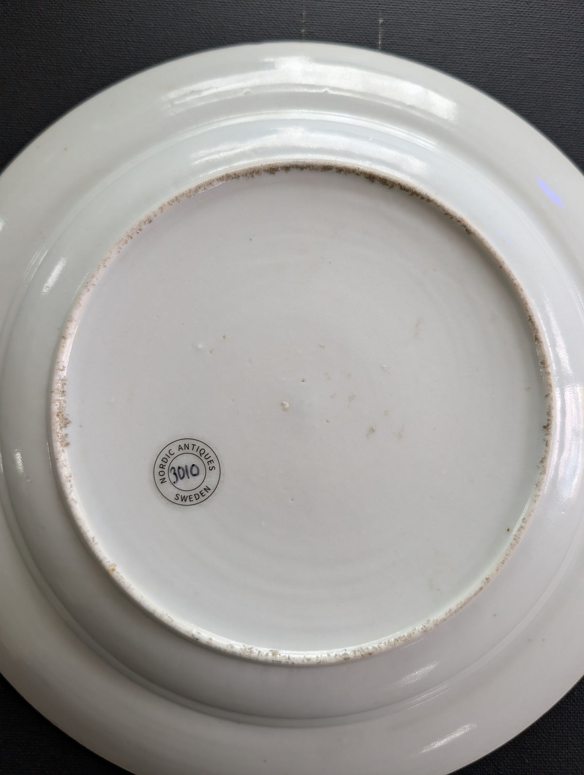 Chinese antique rose mandarin plate, Daoguang period #3010