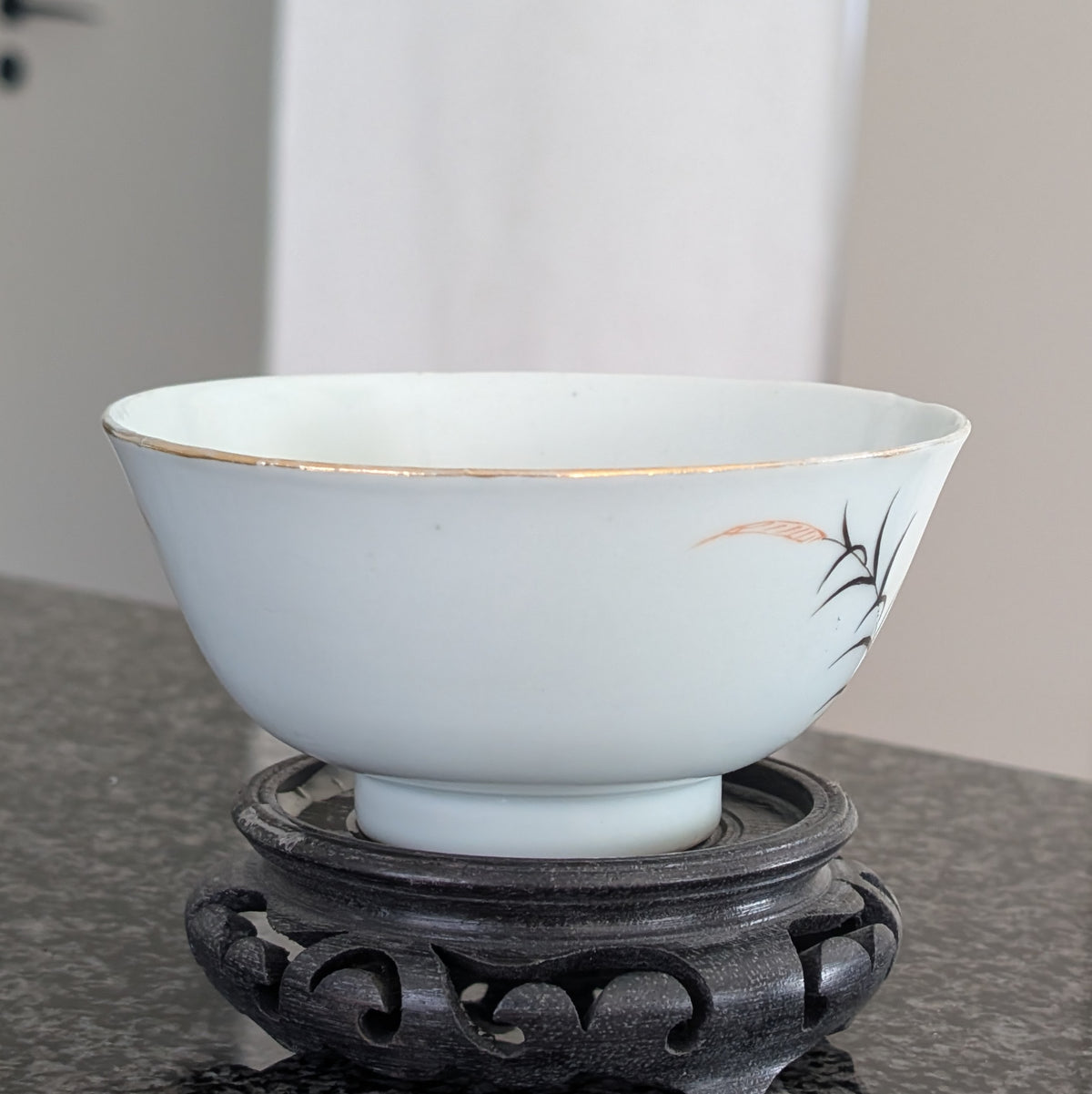 Chinese antique bowl decorated with wild geese, Late Qing / Republic #3011