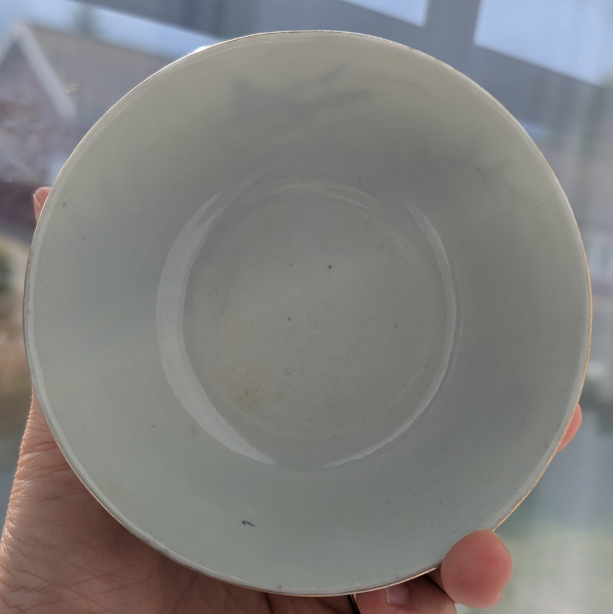 Chinese antique bowl decorated with wild geese, Late Qing / Republic #3011