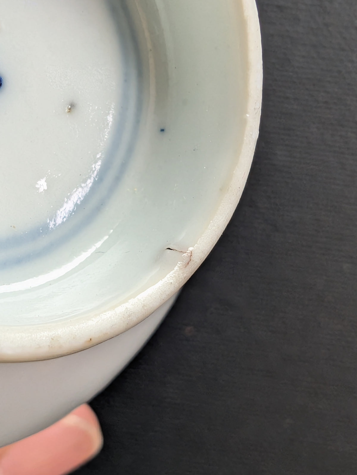 Chinese antique teacup and saucer, Kangxi revival. 19th century #3013