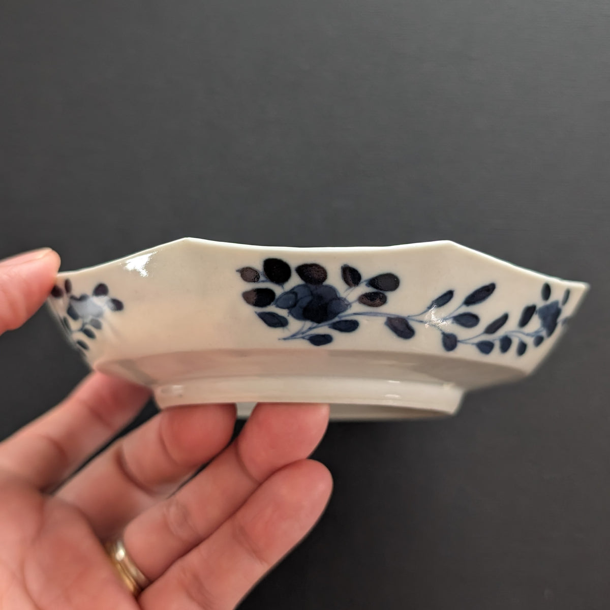 Chinese antique teacup and saucer, Kangxi revival. 19th century #3013