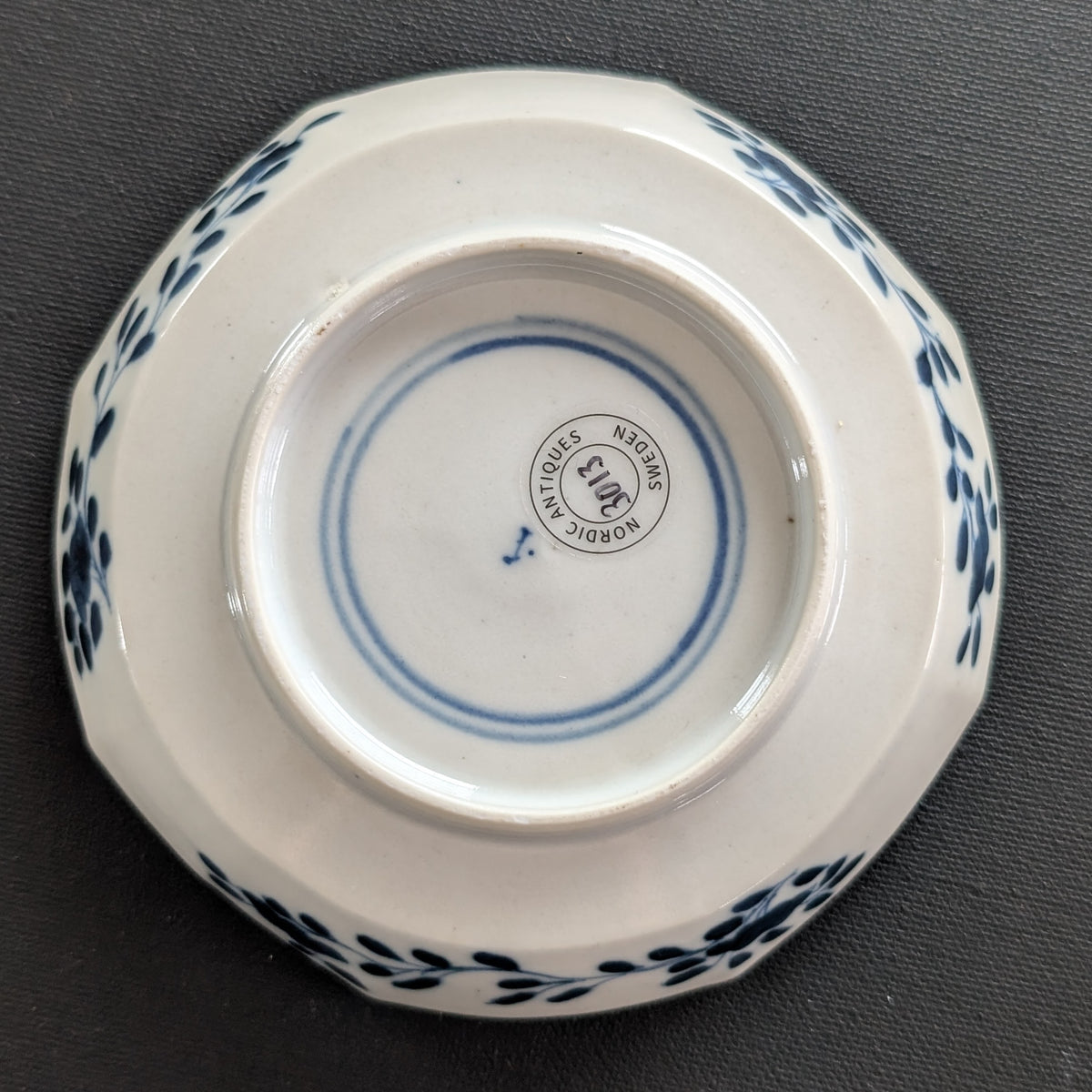 Chinese antique teacup and saucer, Kangxi revival. 19th century #3013
