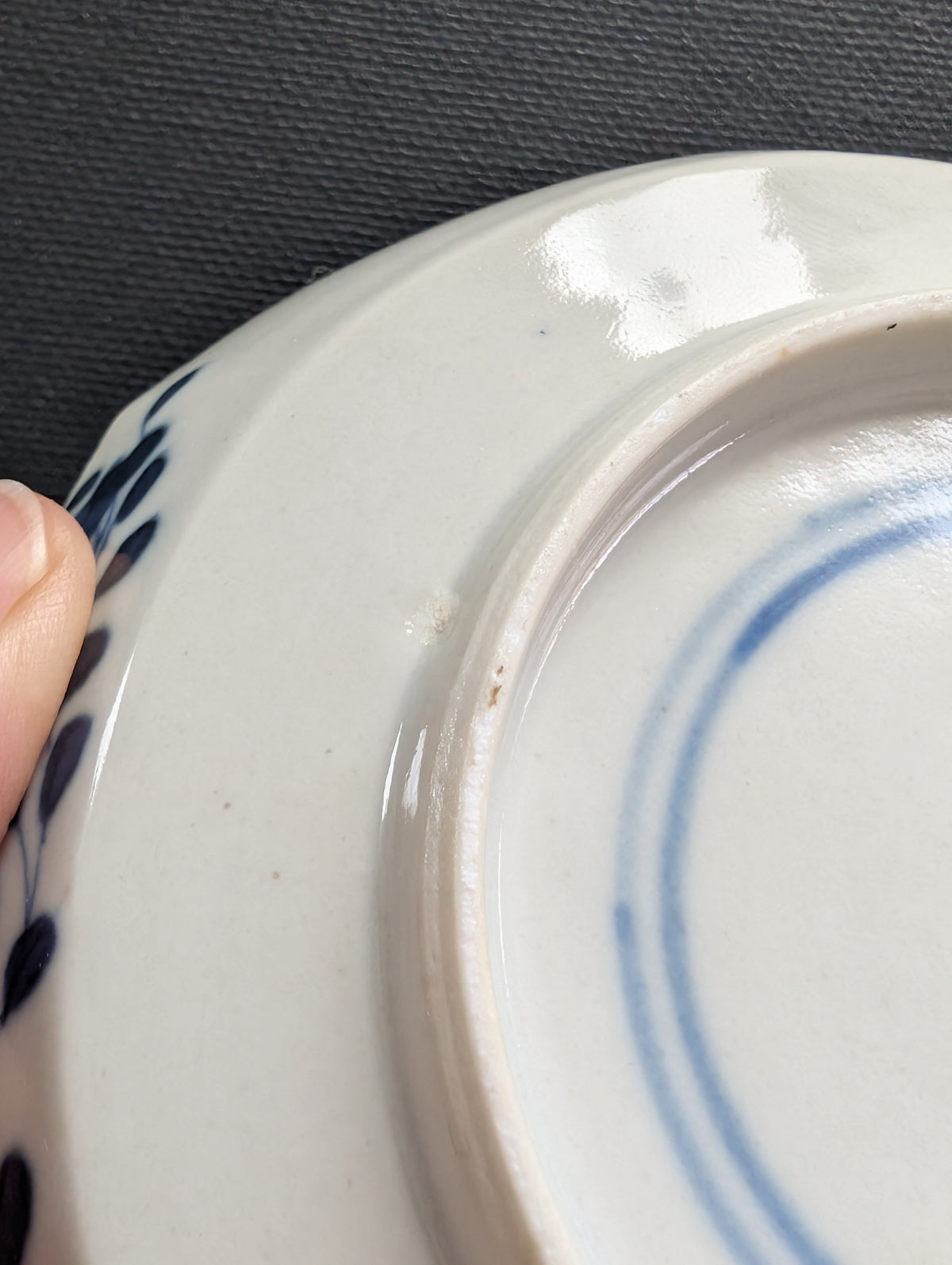 Chinese antique teacup and saucer, Kangxi revival. 19th century #3013