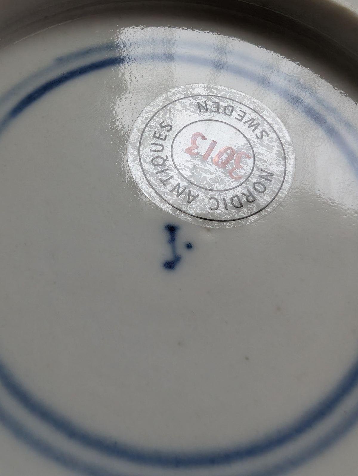 Chinese antique teacup and saucer, Kangxi revival. 19th century #3013