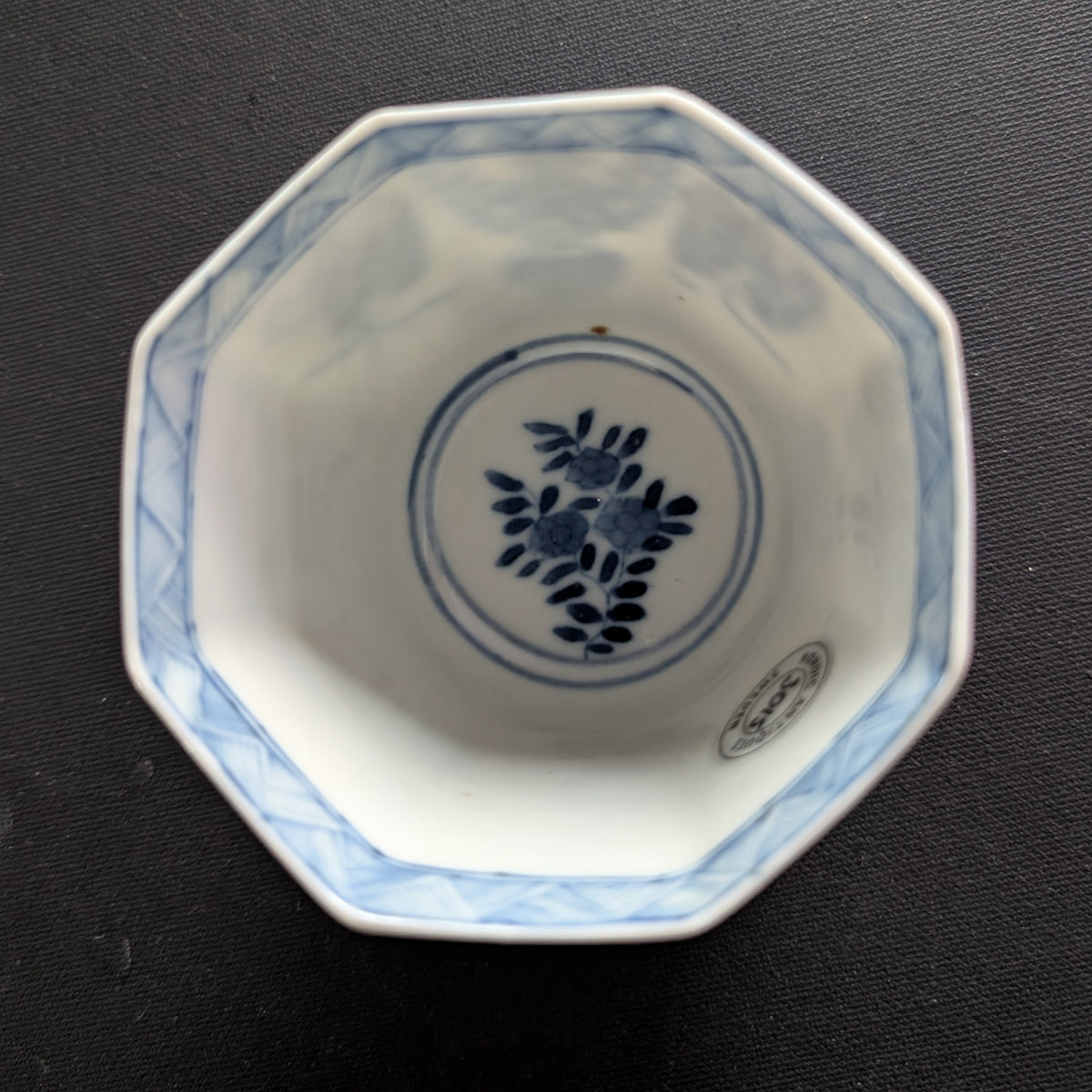 Chinese antique teacup and saucer, Kangxi revival. 19th century #3015