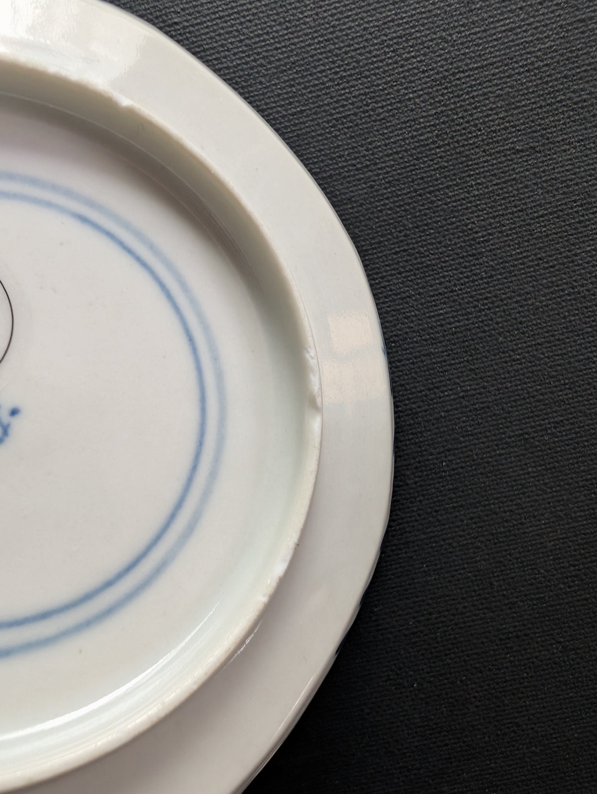 Chinese antique teacup and saucer, Kangxi revival. 19th century #3015