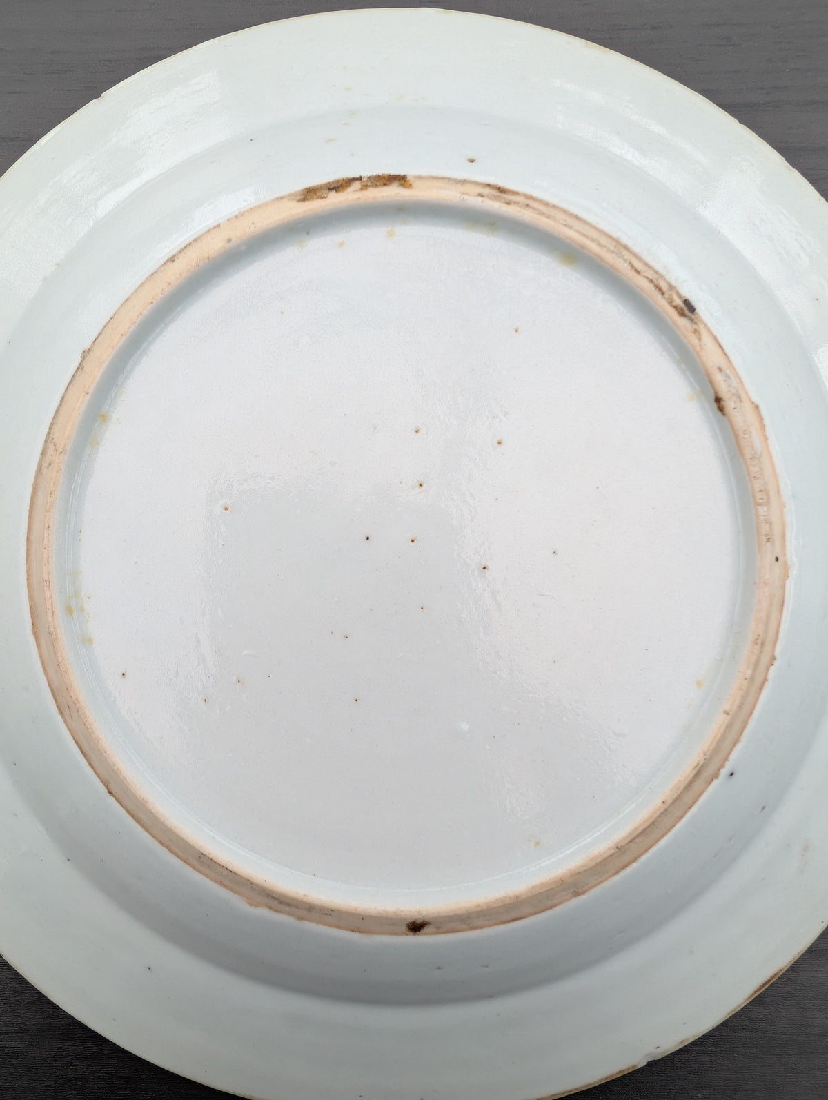 Chinese antique rose mandarin dish with child playing kite #3016