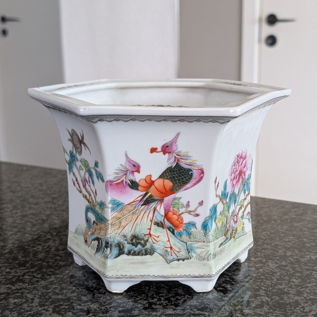 Vintage Chinese flower planter, 1950-1970's #3021