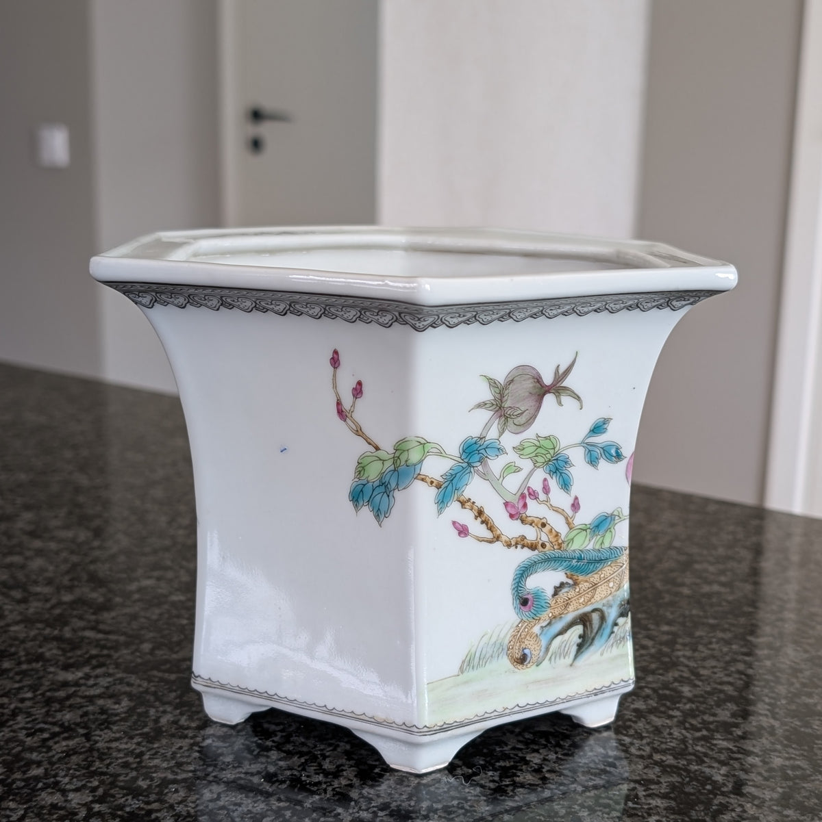 Vintage Chinese flower planter, 1950-1970's #3021