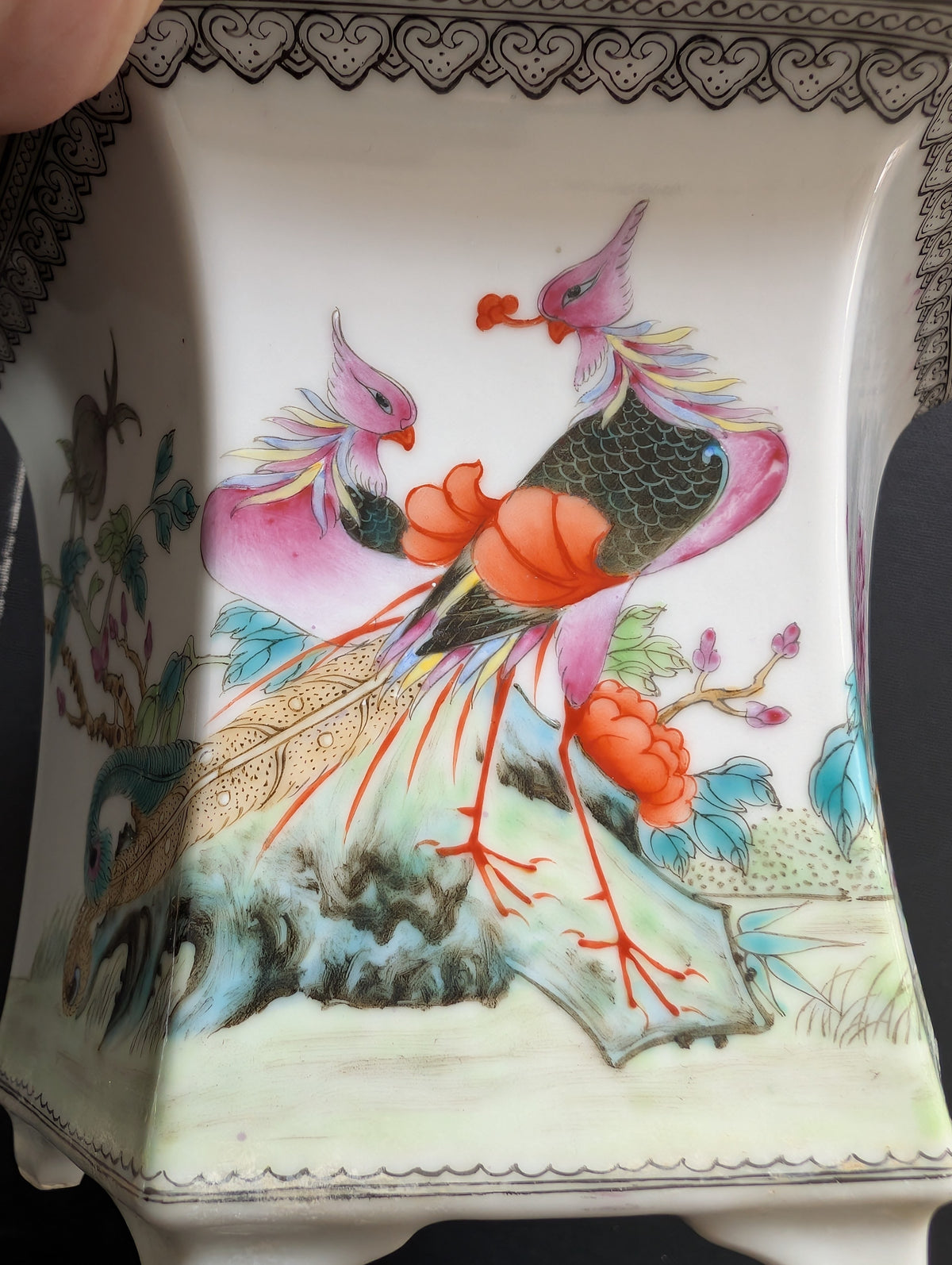 Vintage Chinese flower planter, 1950-1970's #3021