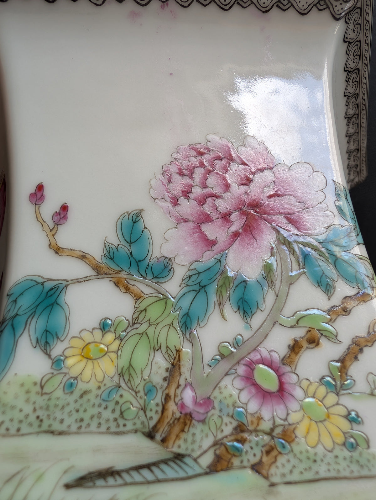 Vintage Chinese flower planter, 1950-1970's #3021