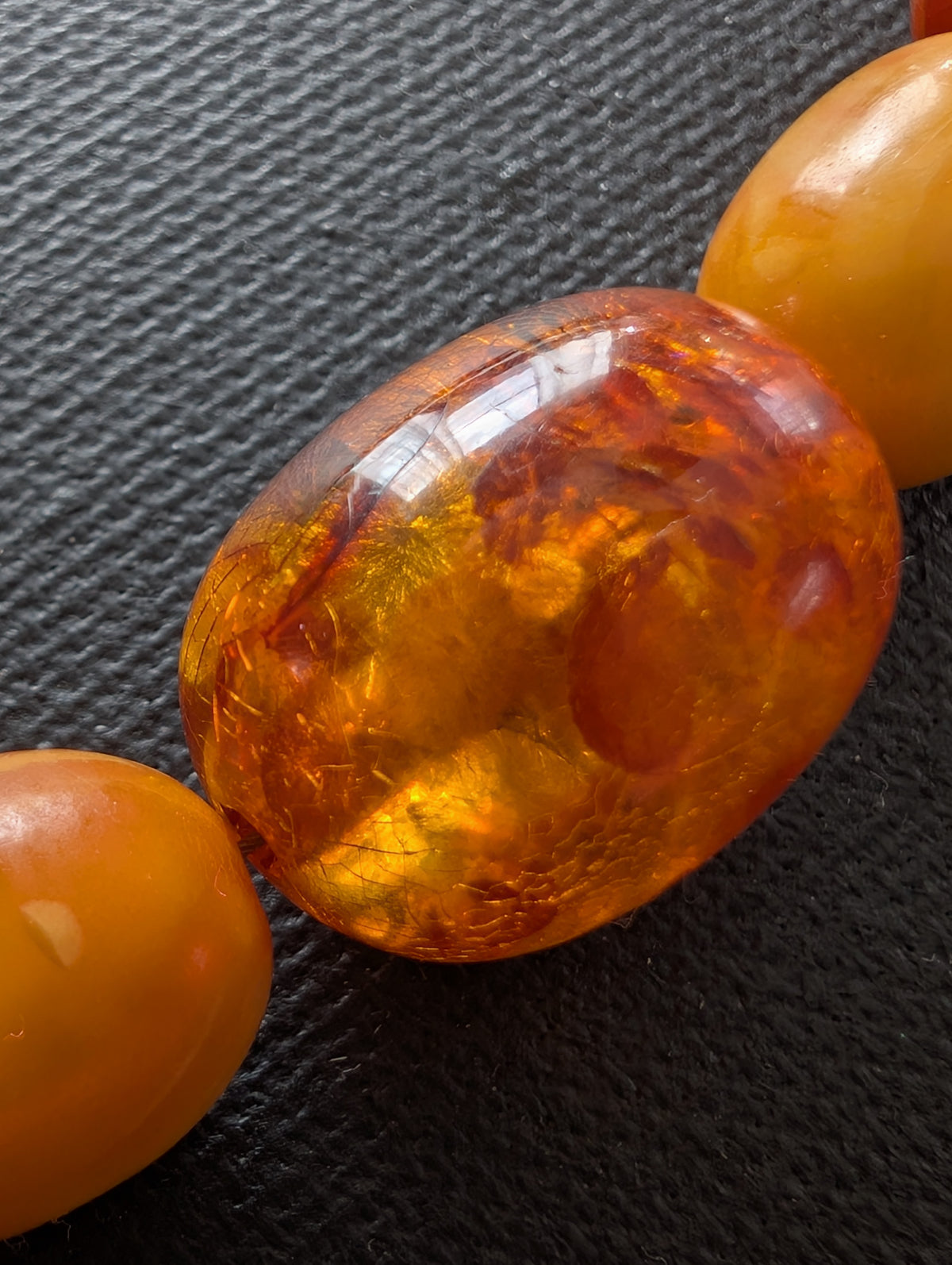 Antique Natural Amber Necklace Baltic Amber  19.07g #3022