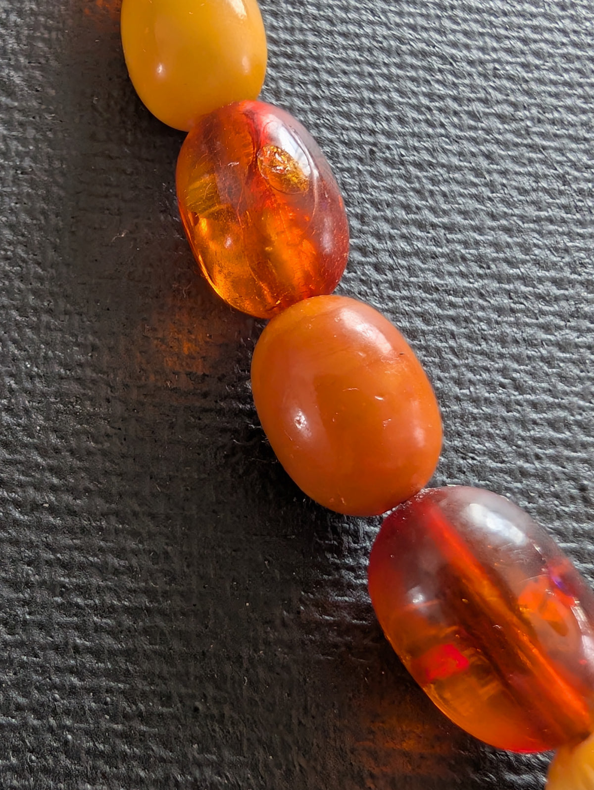 Antique Natural Amber Necklace Baltic Amber  19.07g #3022