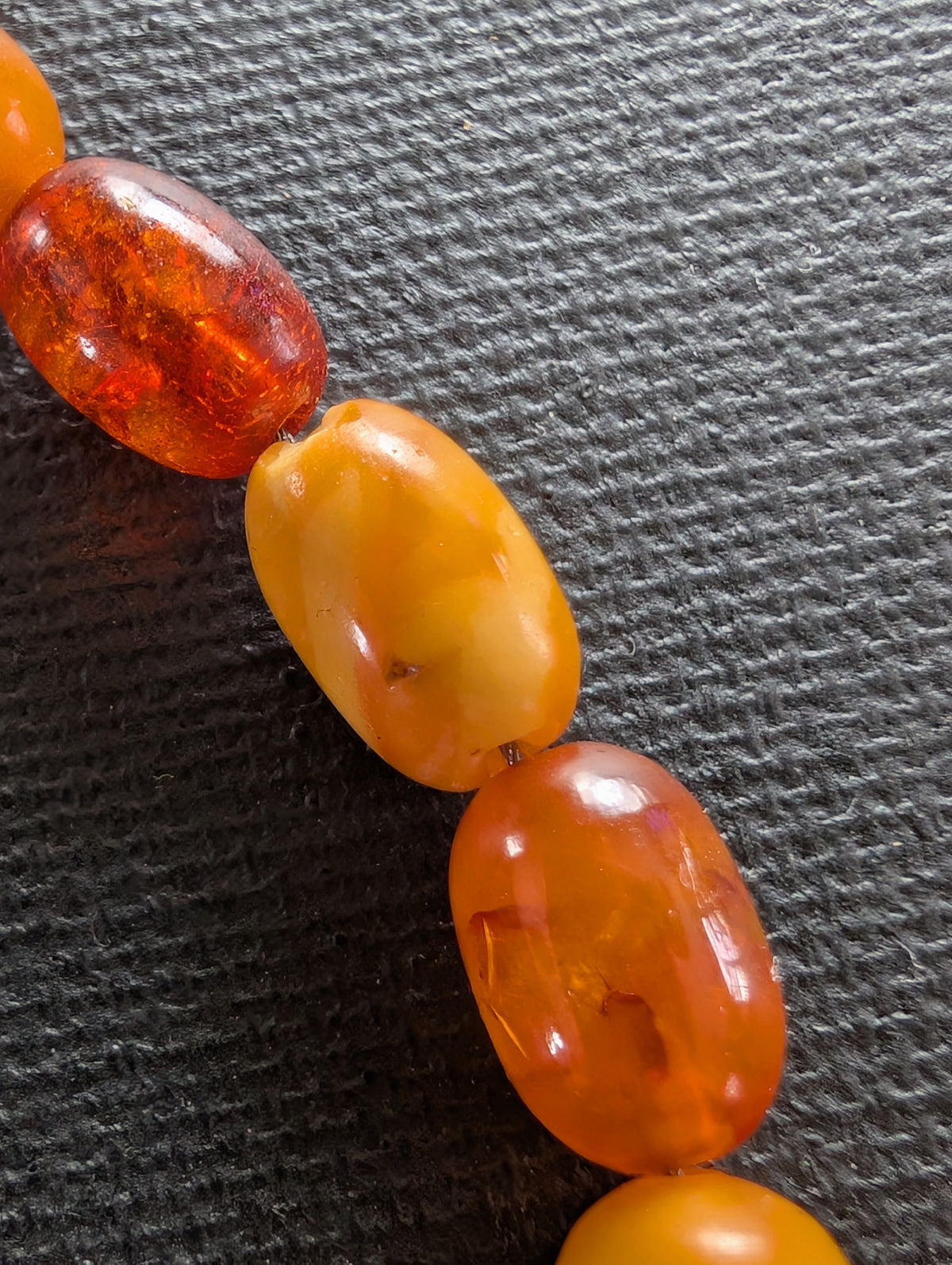 Antique Natural Amber Necklace Baltic Amber  19.07g #3022