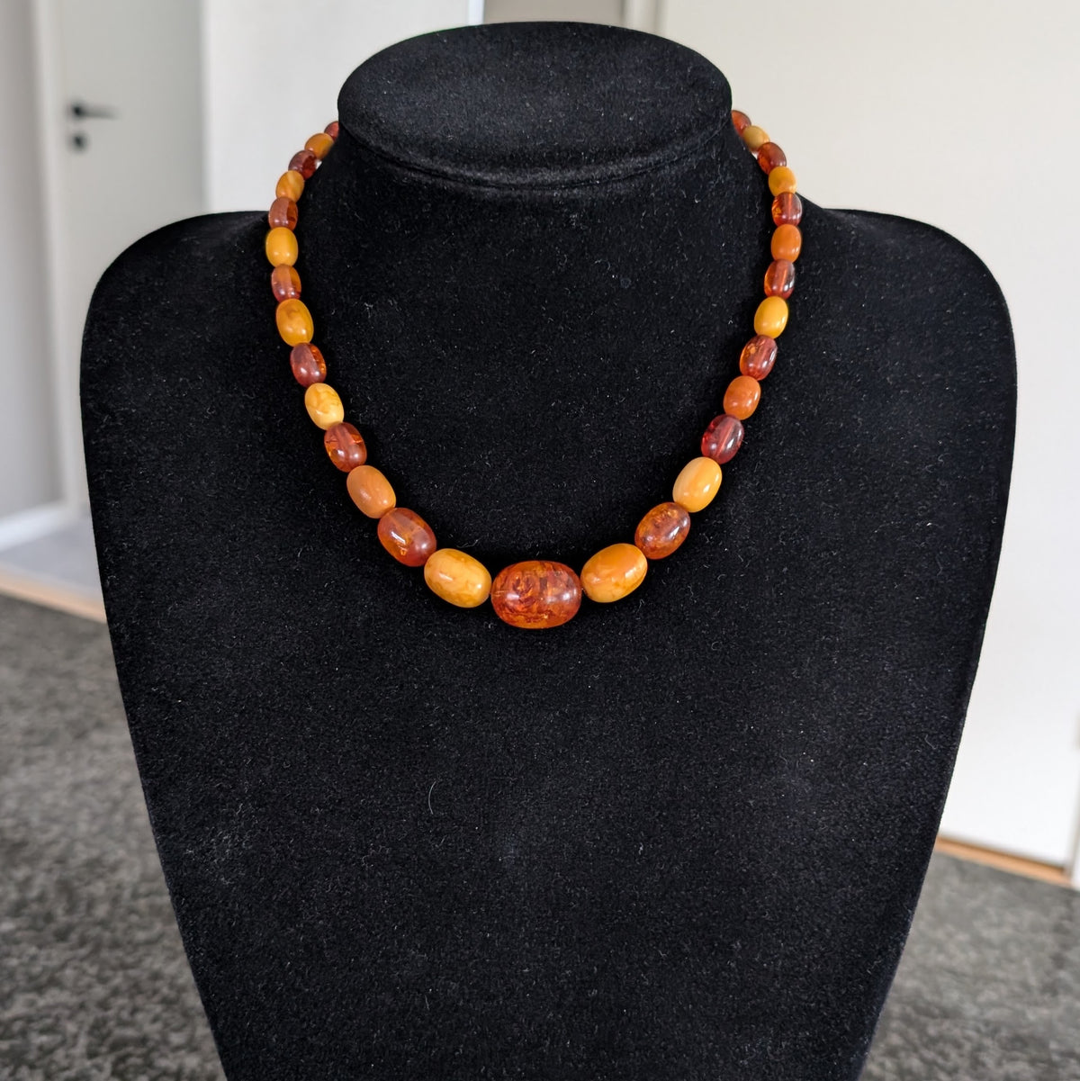 Antique Natural Amber Necklace Baltic Amber  19.07g #3022