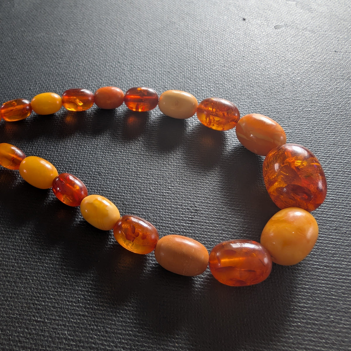 Antique Natural Amber Necklace Baltic Amber  19.07g #3022